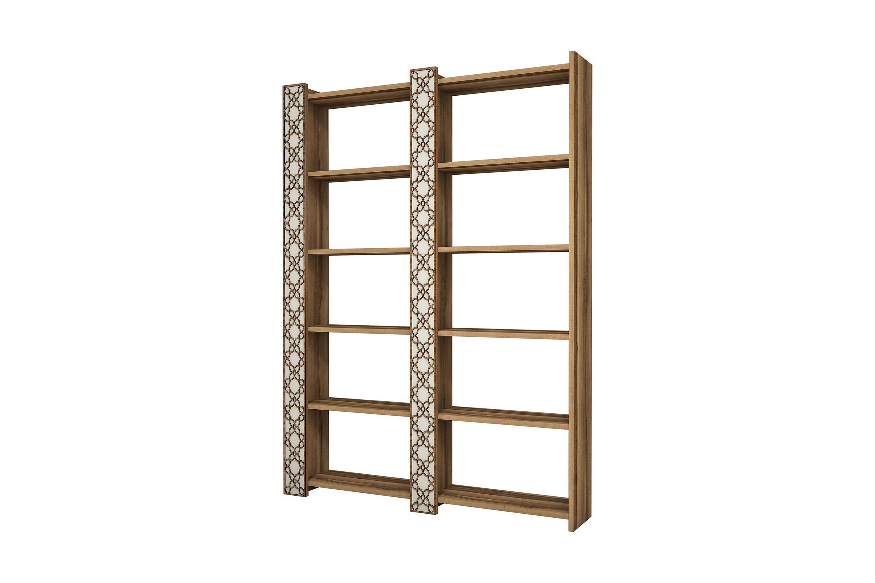 Bokhylla Amtorp 124 cm Brun/Vit