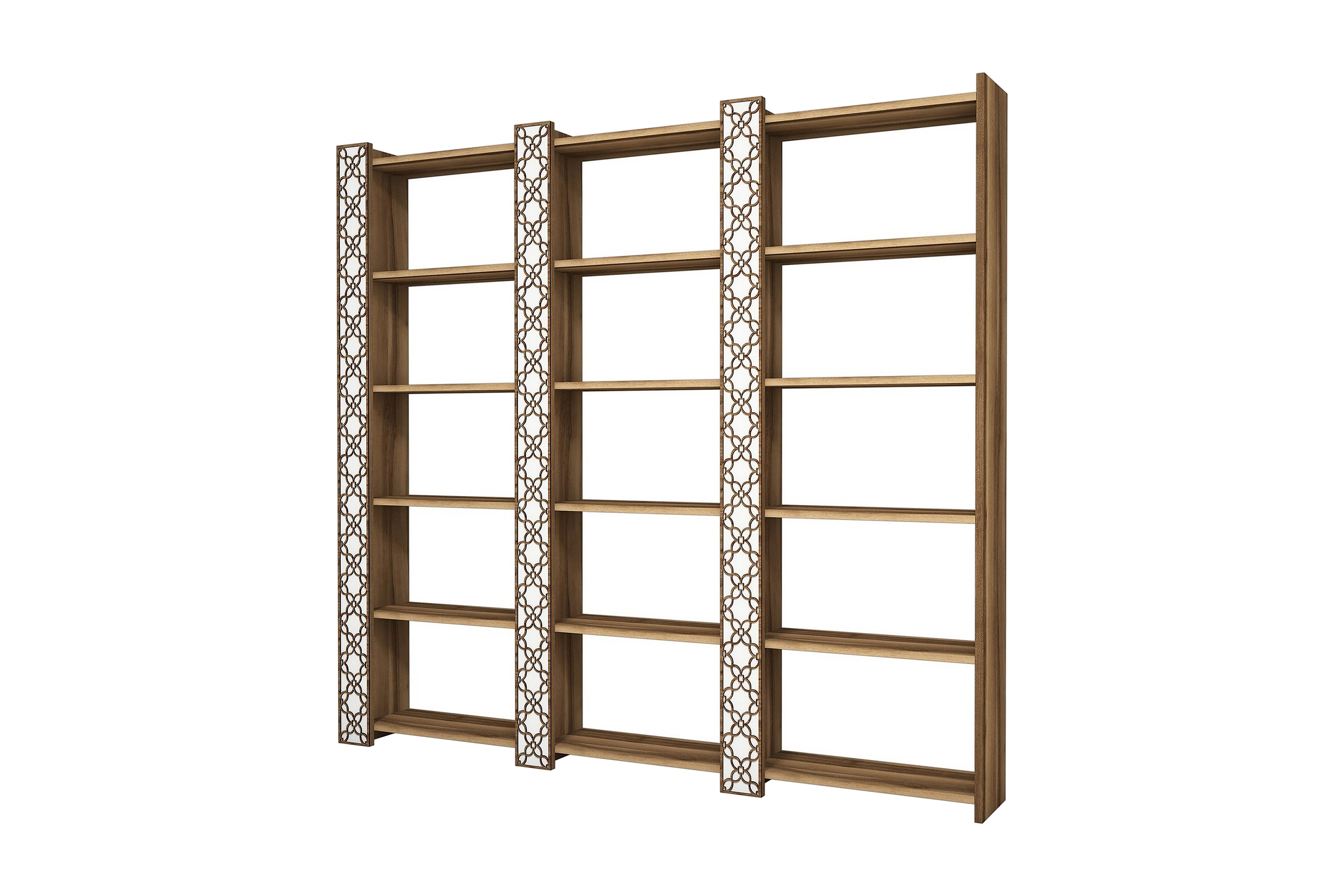 bokhylla amtorp 184 cm - brunvit