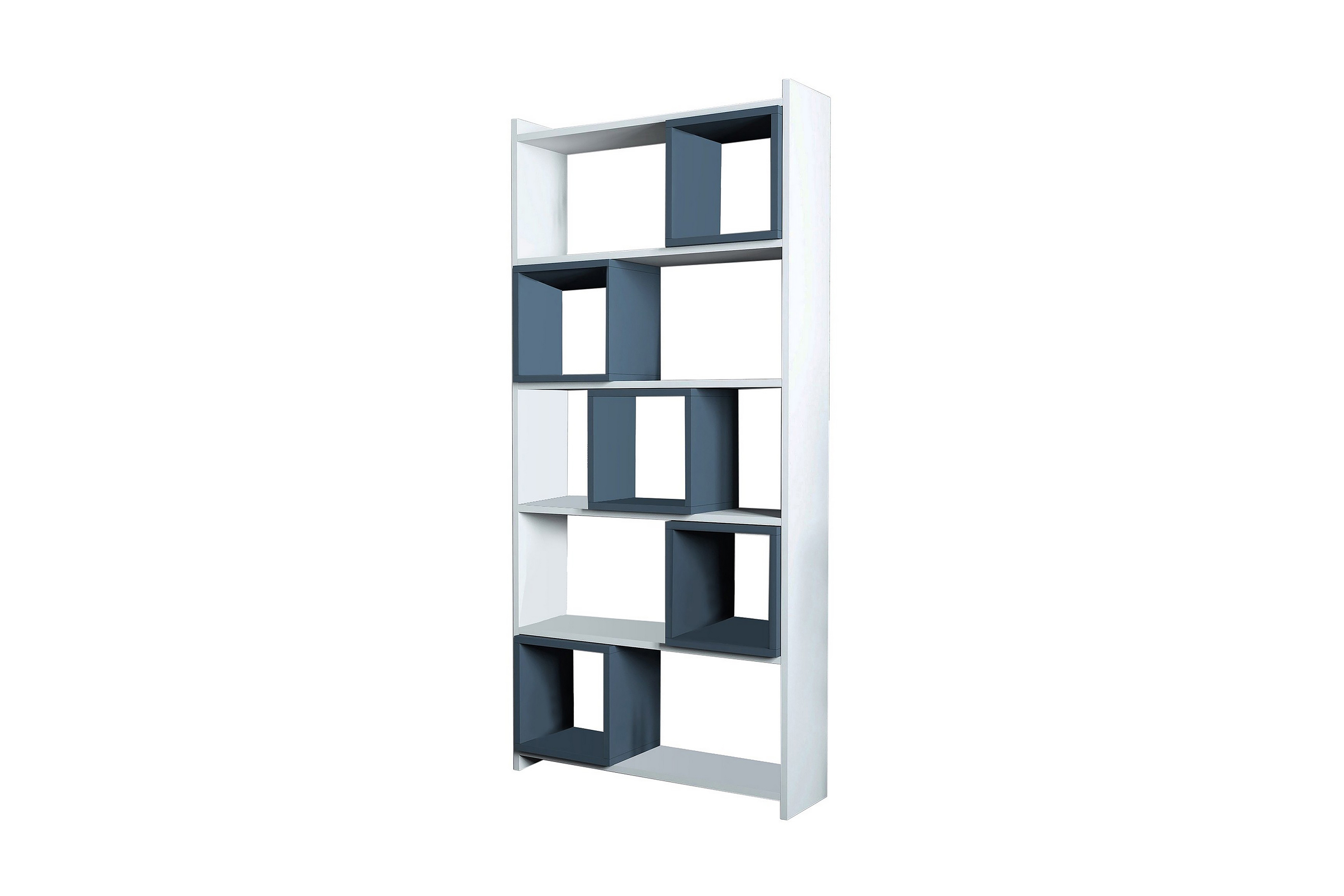 Bokhylla Amtorp 80 cm VitBlå