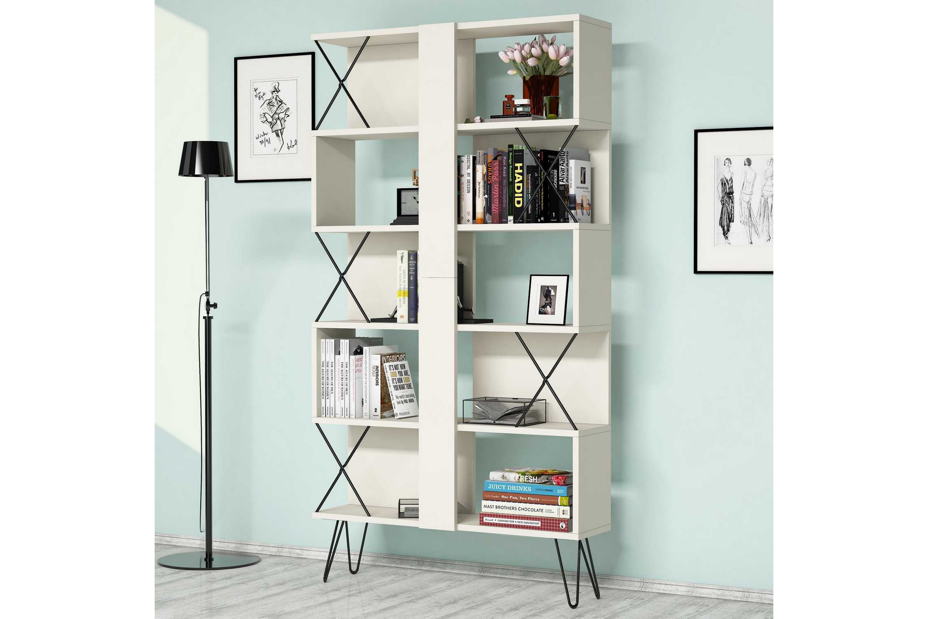 bokhylla amtorp 90 cm - brun