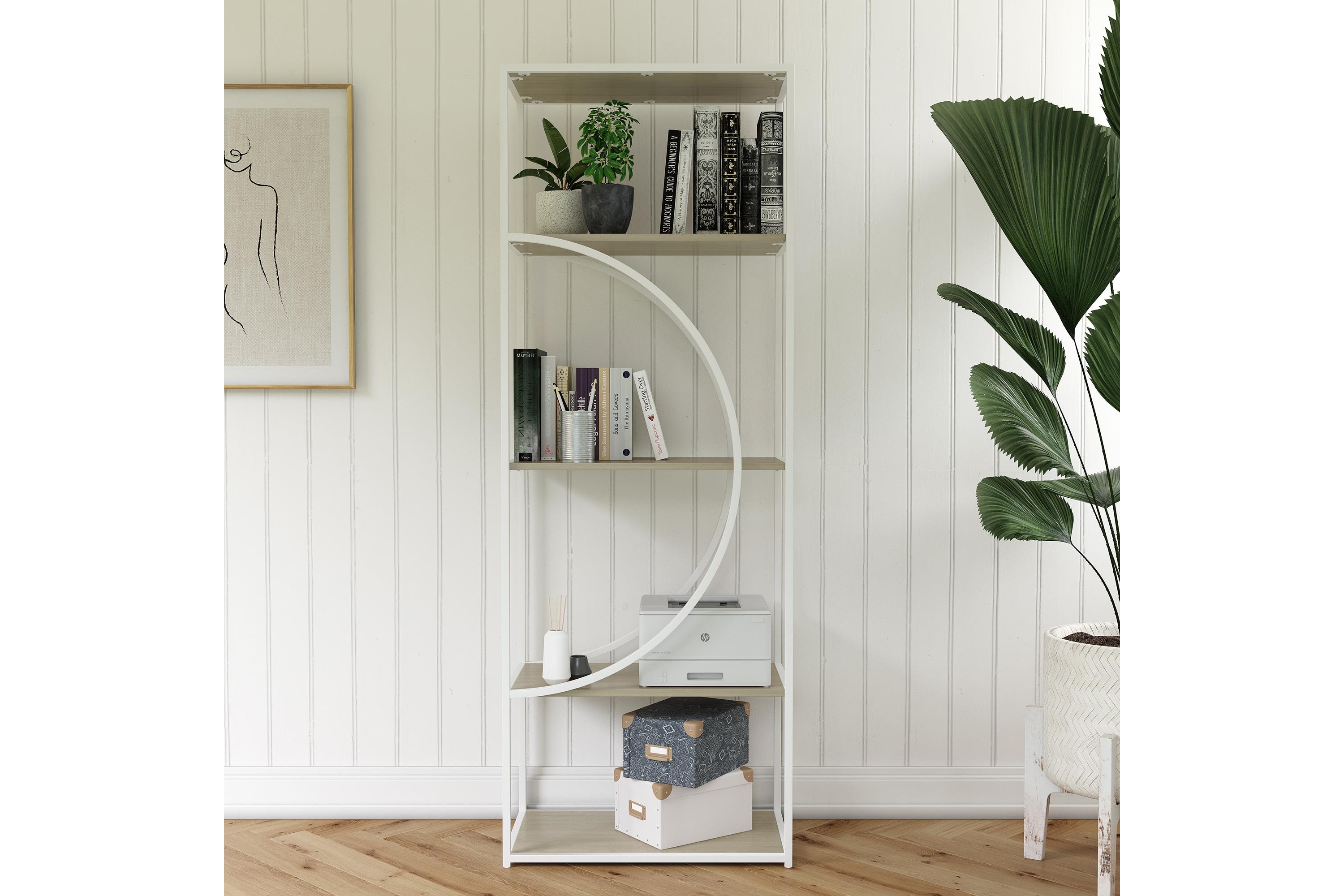 bokhylla cambridge 60,9x33,4 cm vit - dorel home