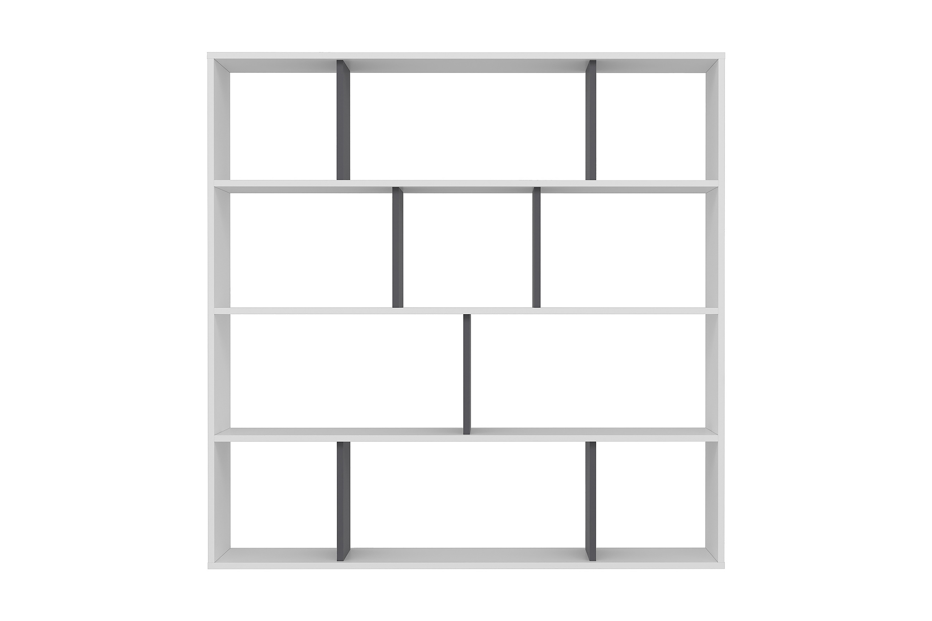Bokhylla Hodbi 145x25 cm Vit/Antracit