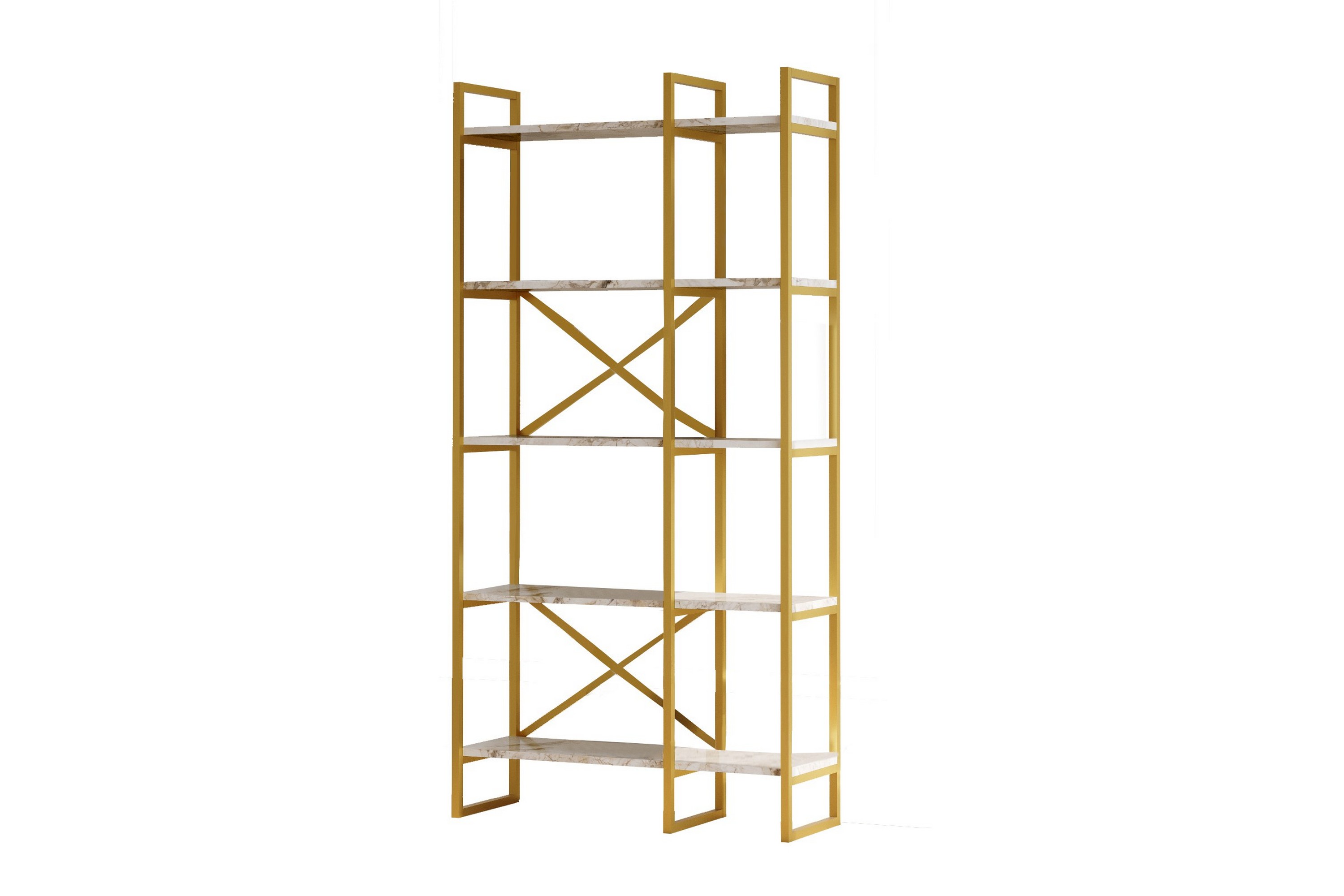 bokhylla kerakeha 87,5x30 cm guld - hanah home