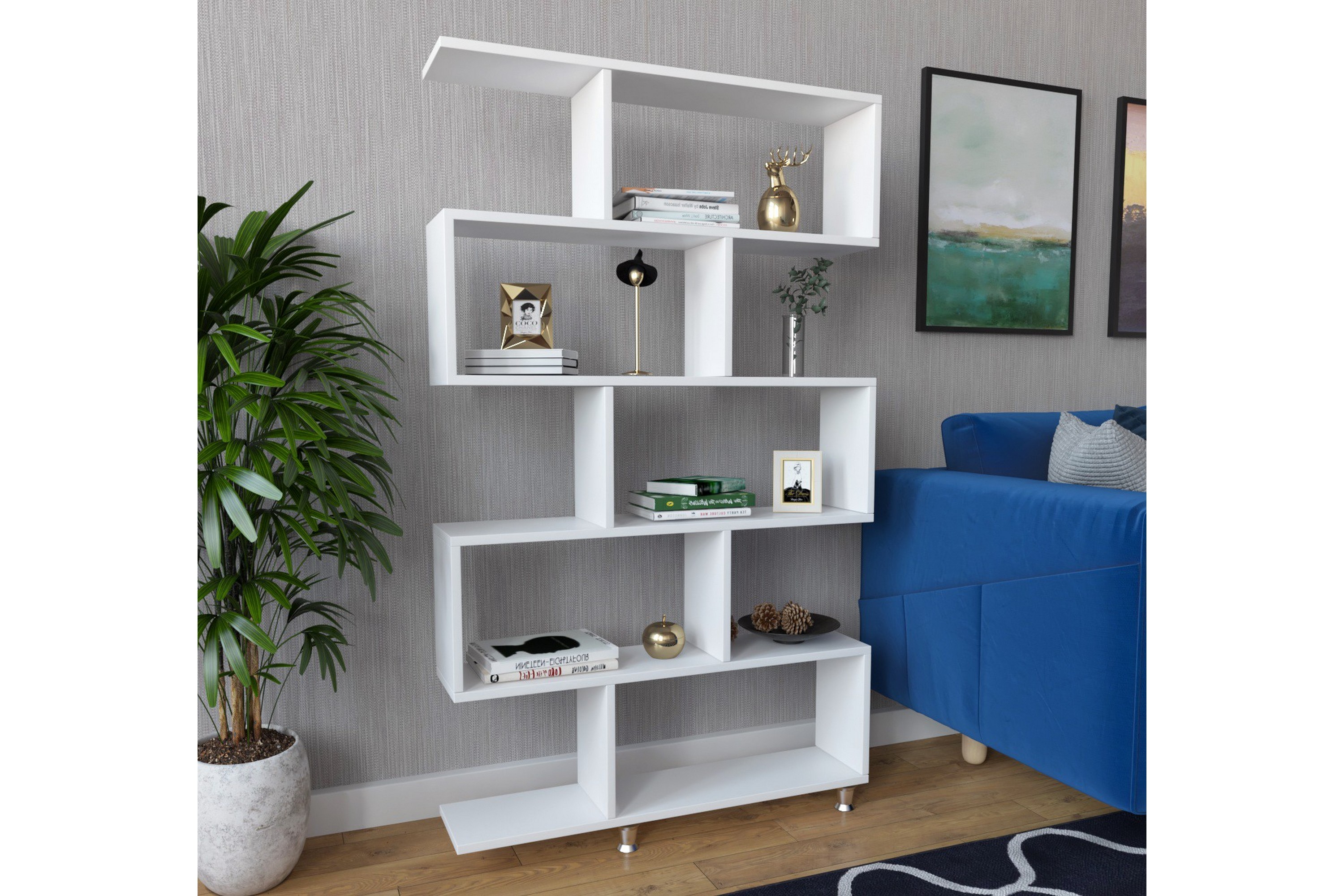 bokhylla lalenius - vit