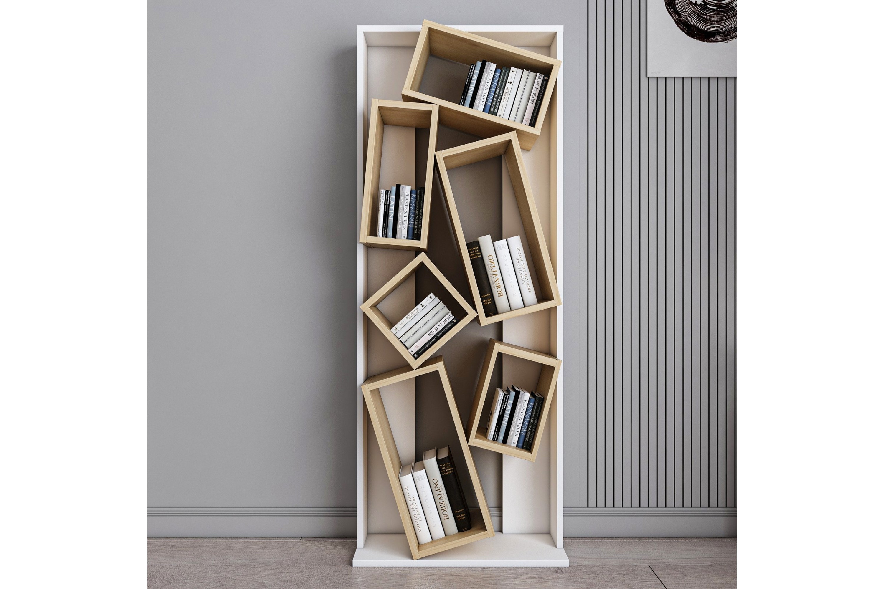 Bokhylla Lellte 63 cm Vit