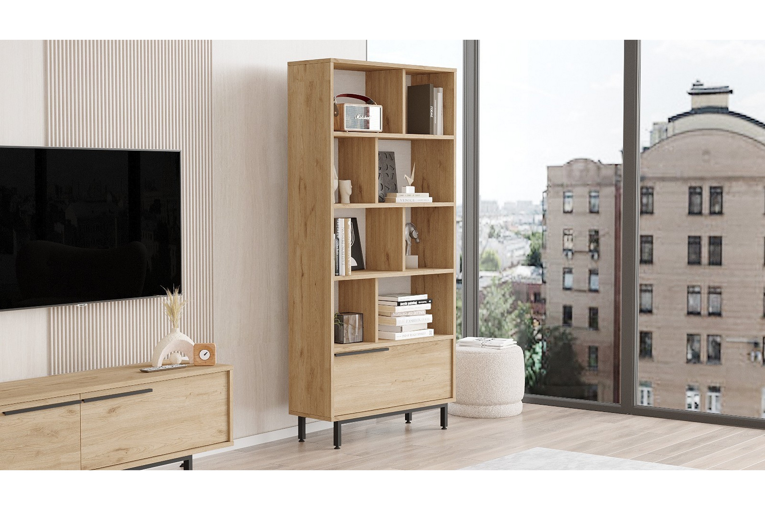 bokhylla liyakat 83,9 cm - valnöt