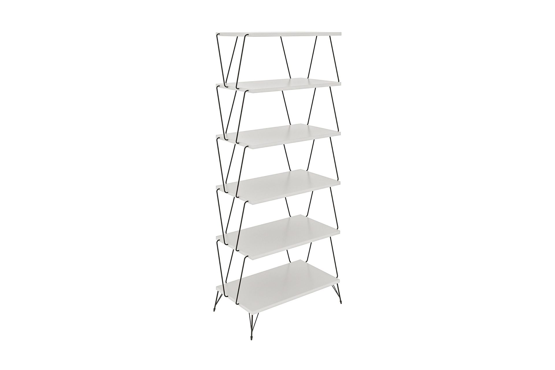 Bokhylla NO_BRAND Igazz Bokhylla 48x31 cm 5 Hyllor Vit -