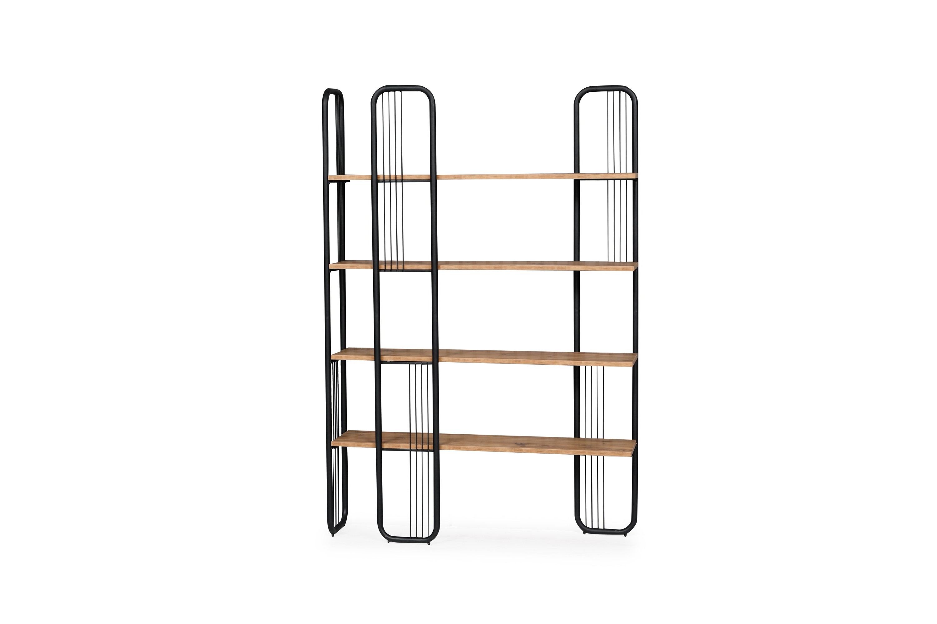 Bokhylla Pemu 125x28 cm Svart/Brun Hanah Home
