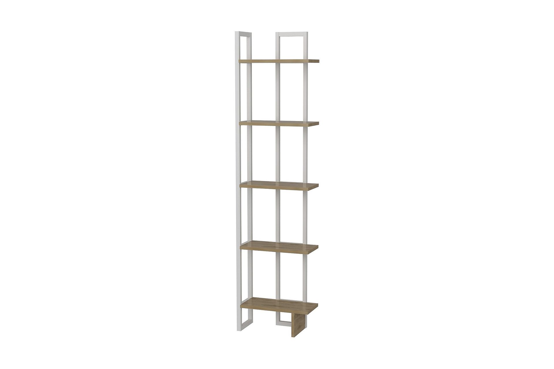 Hejde Bokhylla 45 cm - Brun/Vit