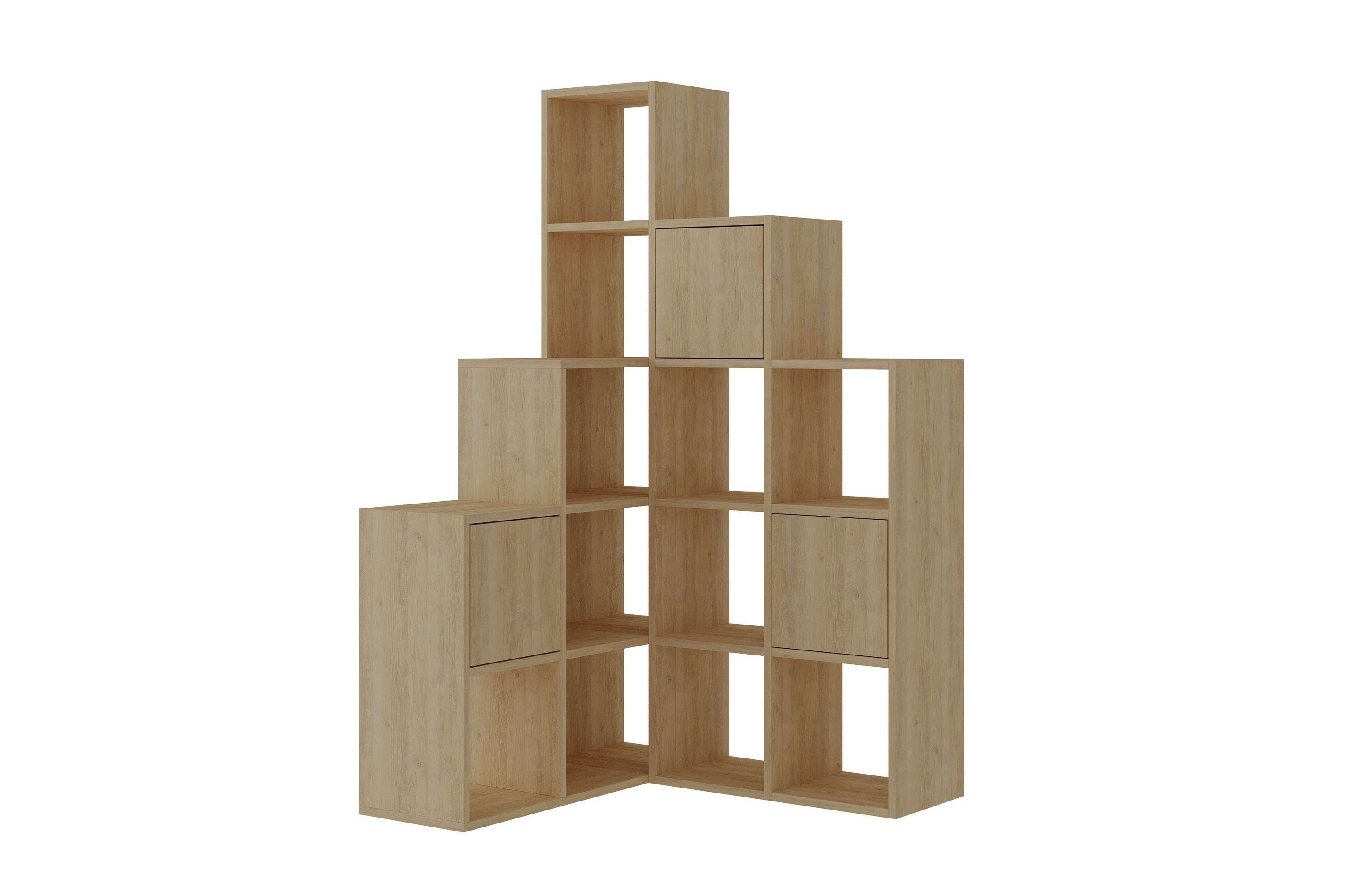 bokhylla hideo 150,8 cm - brun/ek