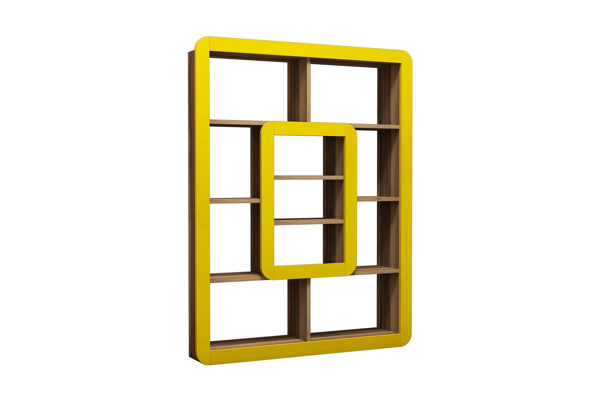 Hovdane Bokhylla 109 cm - Brun/Gul