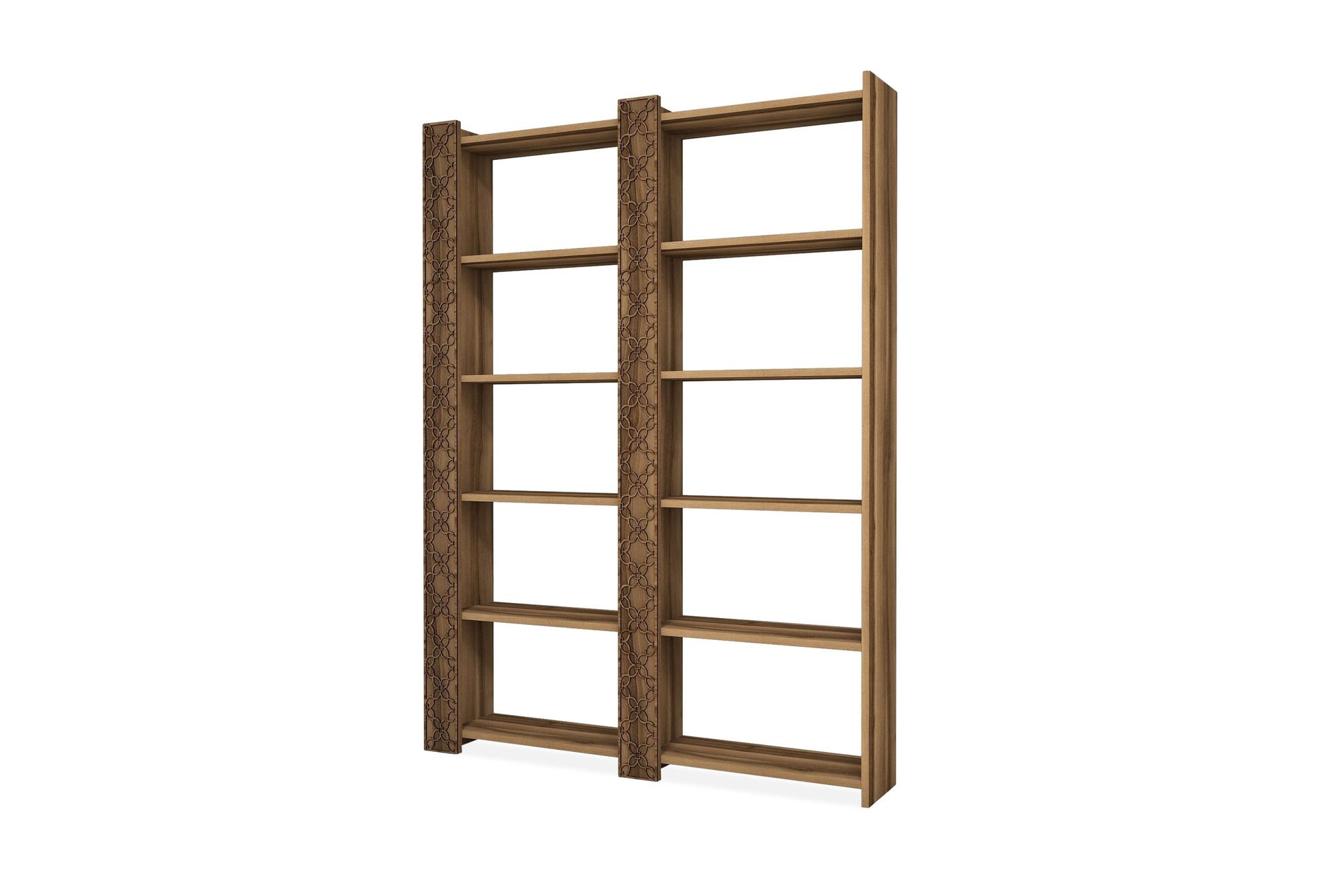 hovdane bokhylla 124 cm - mörkbrun