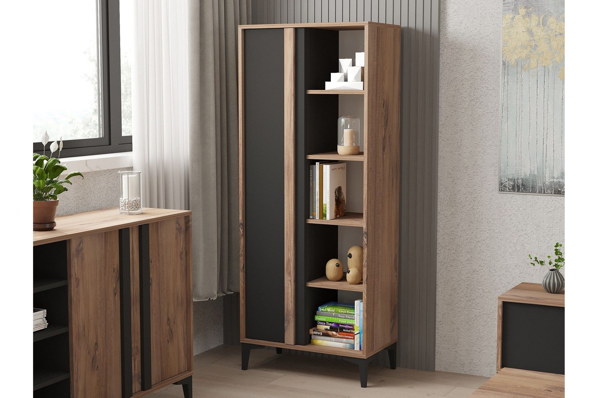 Iraz Bokhylla 70 cm - Antracit