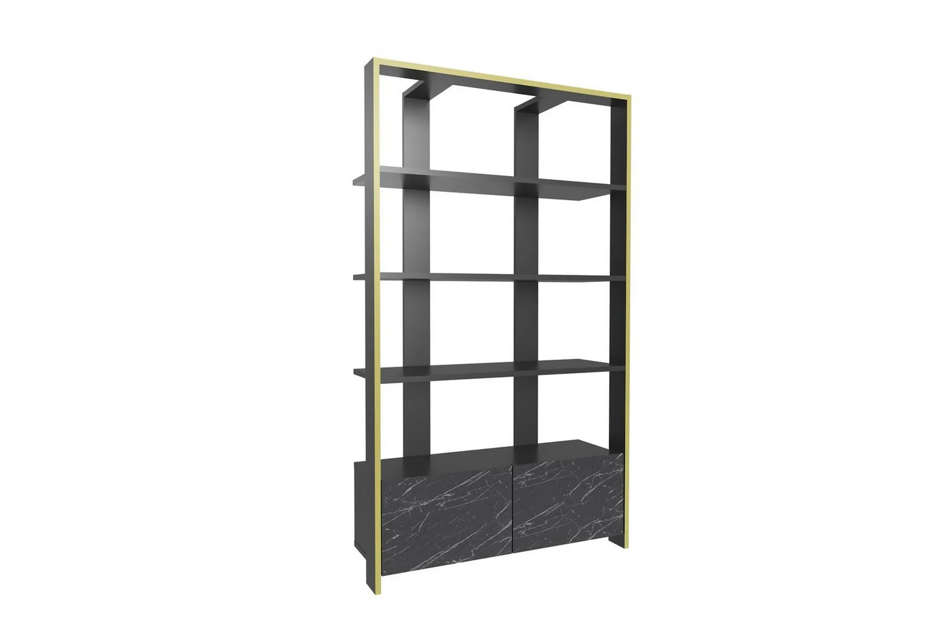 bokhylla ossin svart / marmor - svart / marmor