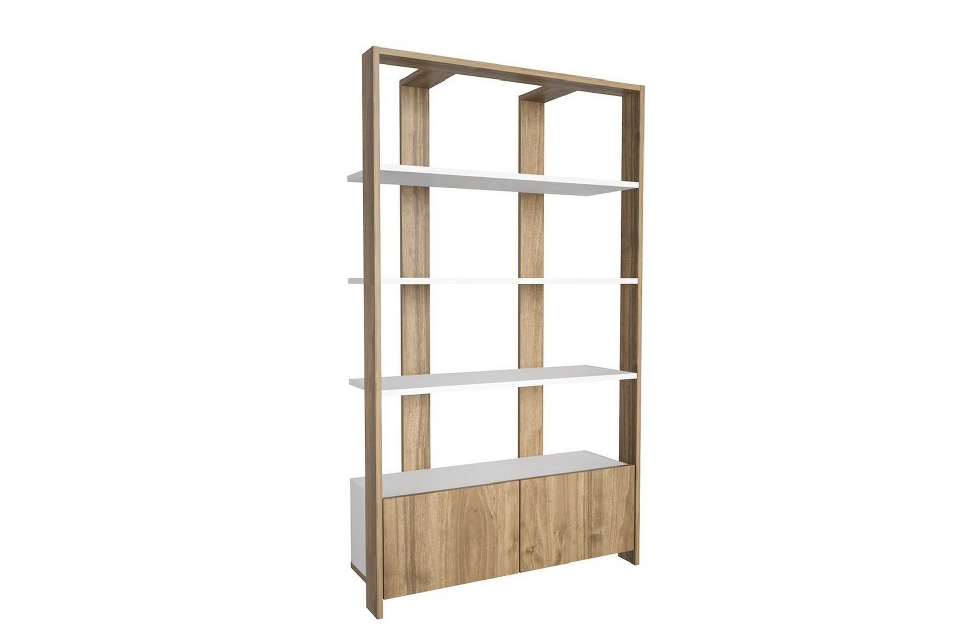 Bokhylla Ossin Vit / Valn&ouml;t - Vit / Valn&ouml;t