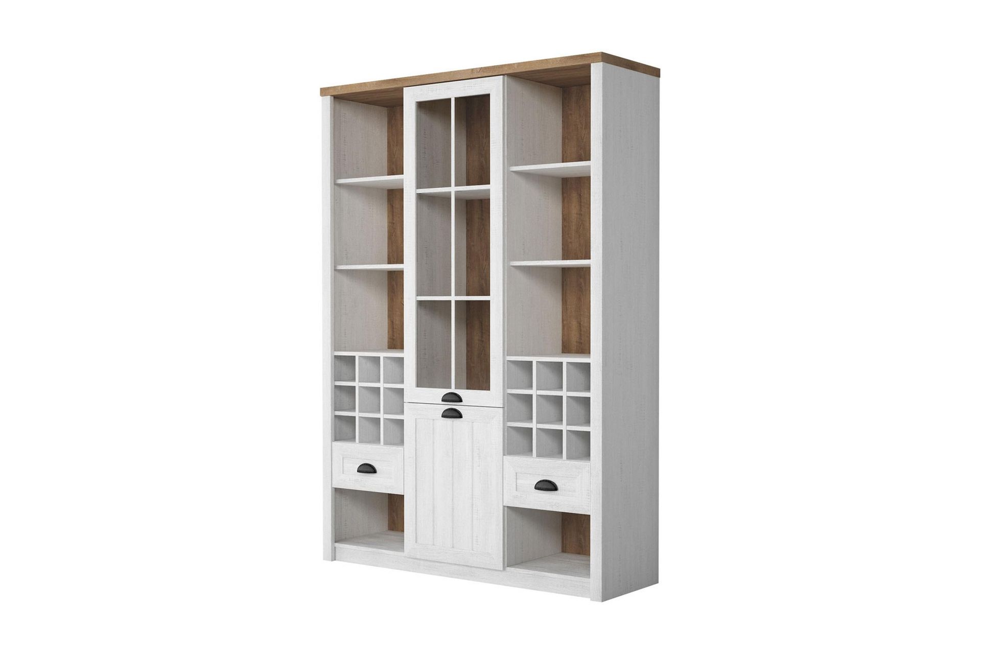 Prowansja Bokhylla 140 cm - Vit/Tr&auml;