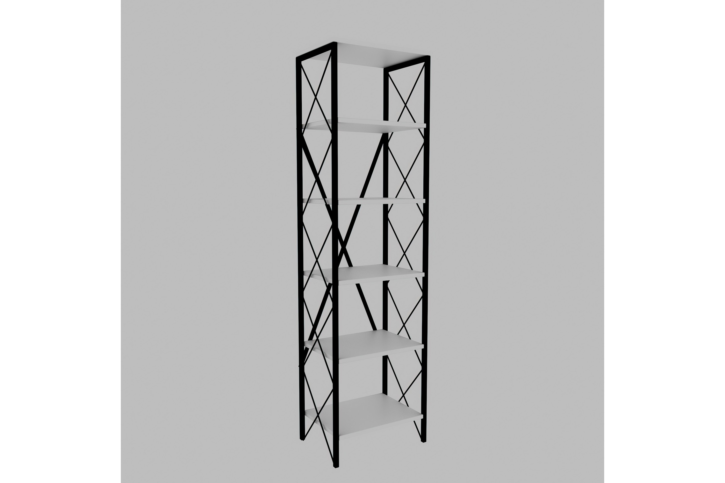 Bokhylla Suadiye 50 cm Vit/Svart