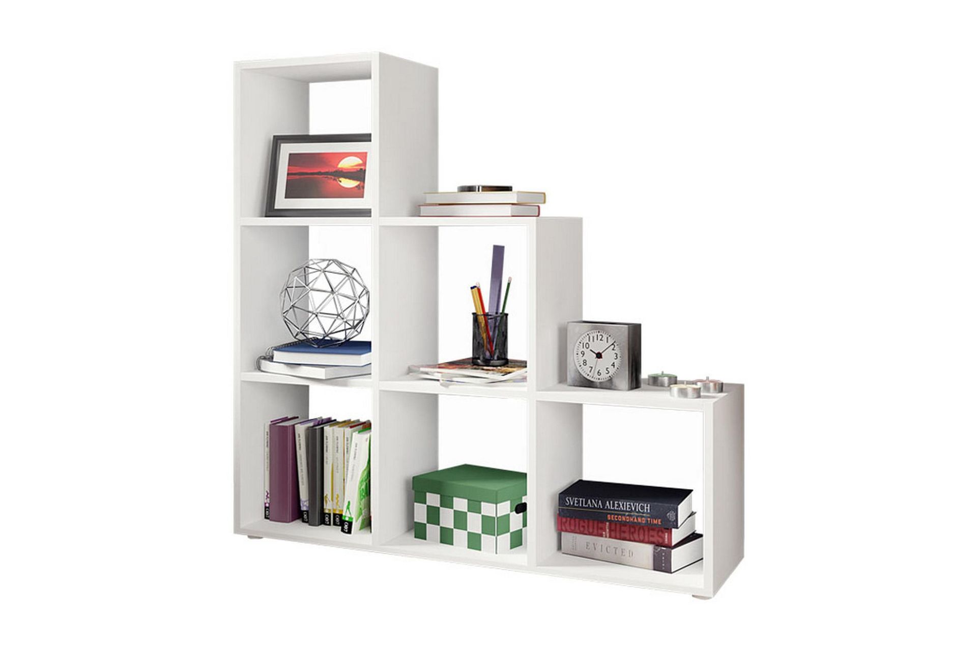 Trio Hylla 105x33x108 cm - Gr&aring;/Vit