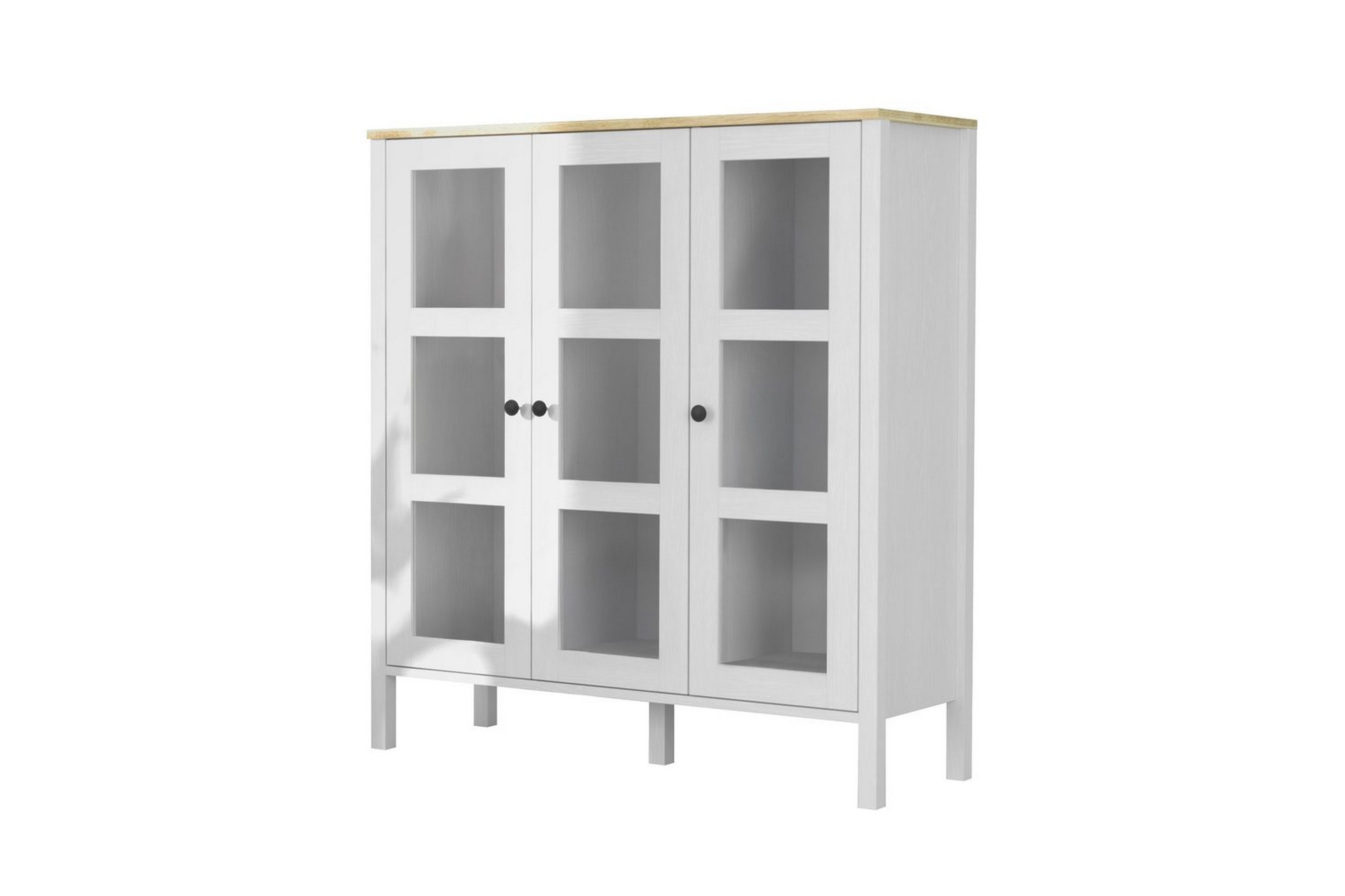 cadrel bokhylla 112 cm - natur/vit