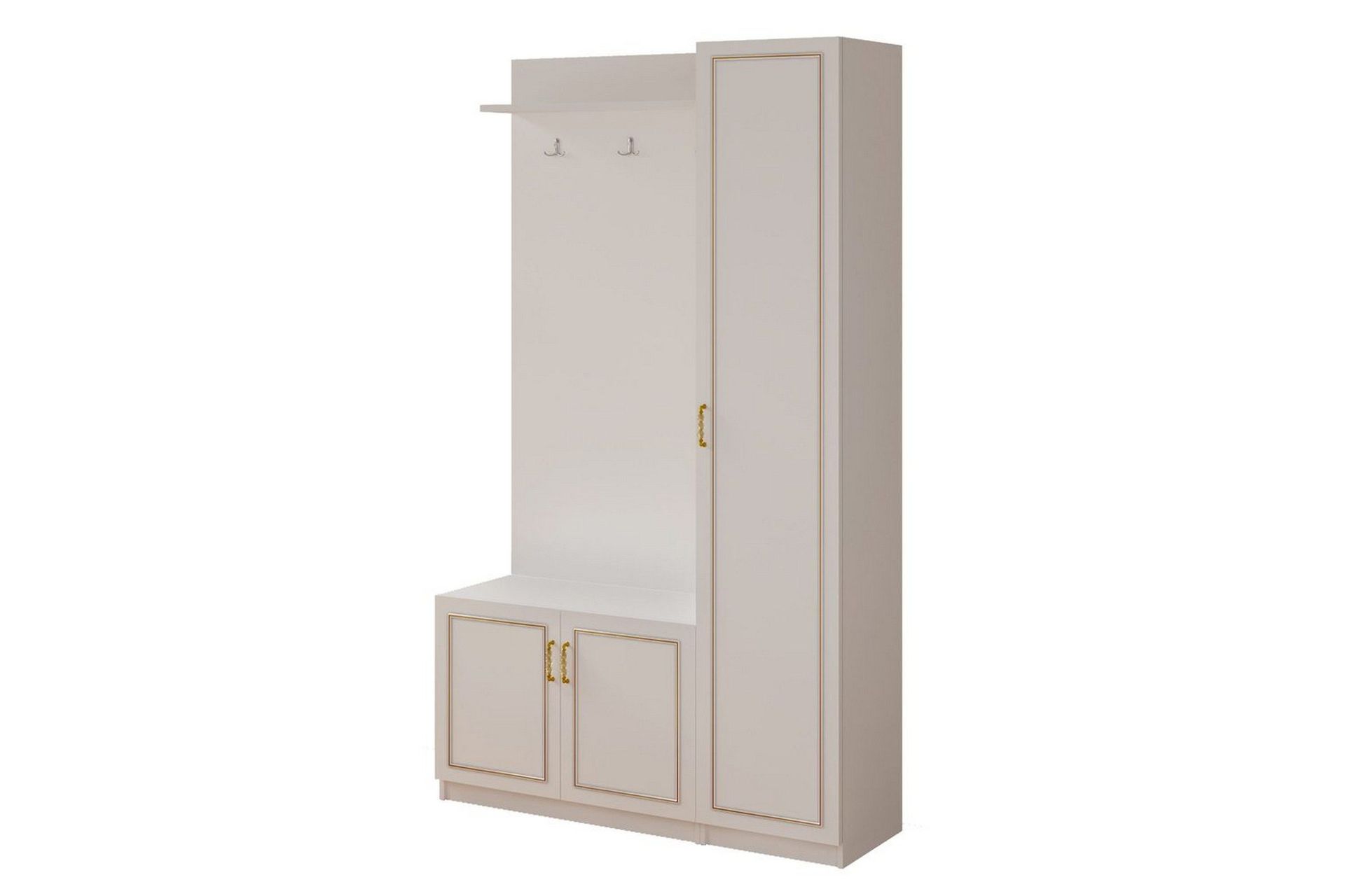 Caeton Hyllsystem 200 cm - Matt Vit