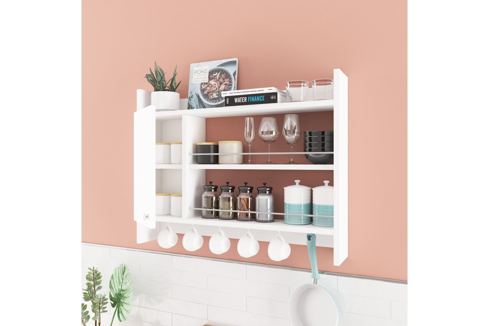 Nivillac Kryddhylla 85x15 cm - Vit