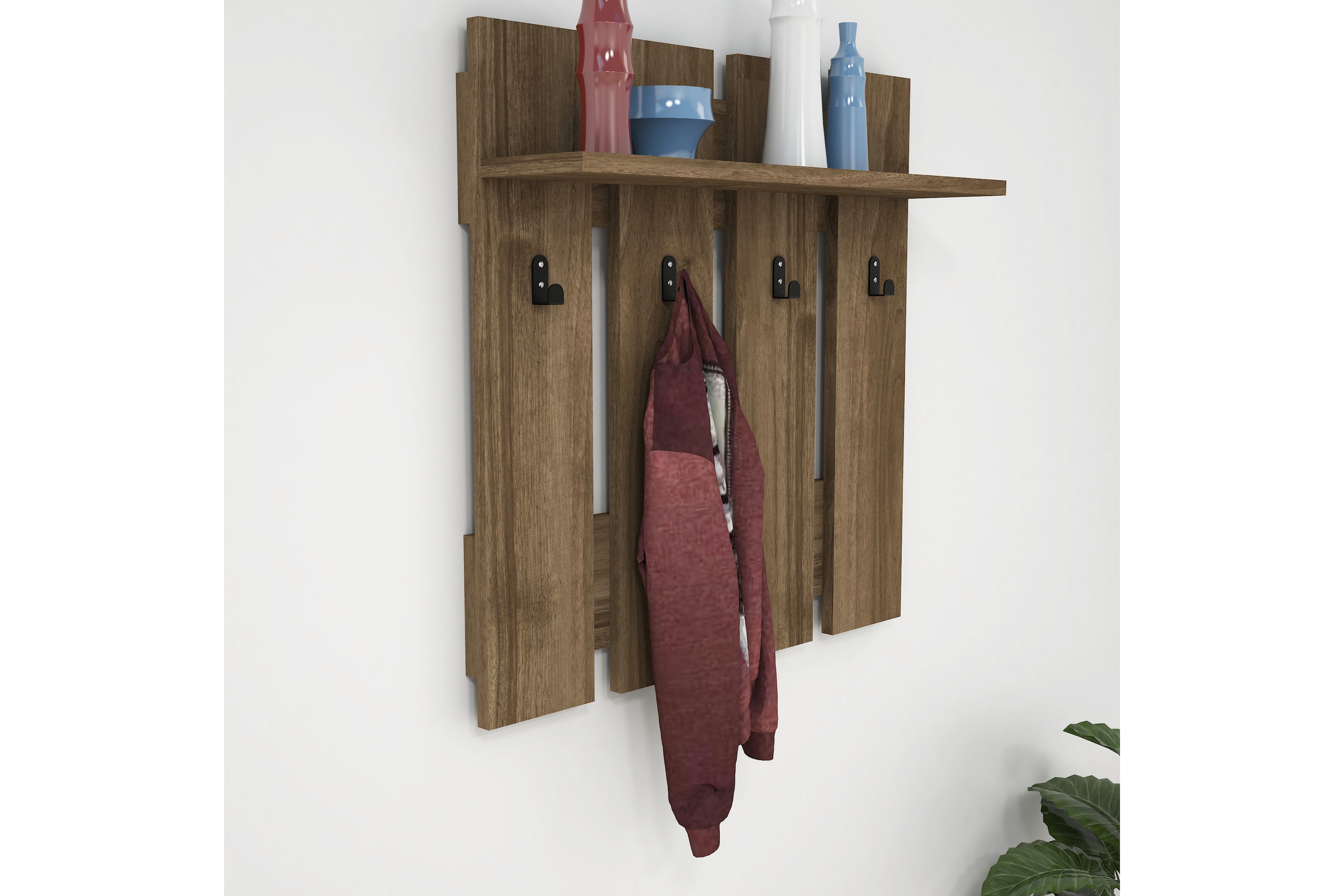 Hatthylla Carinaro 70x18 cm Mörkbrun