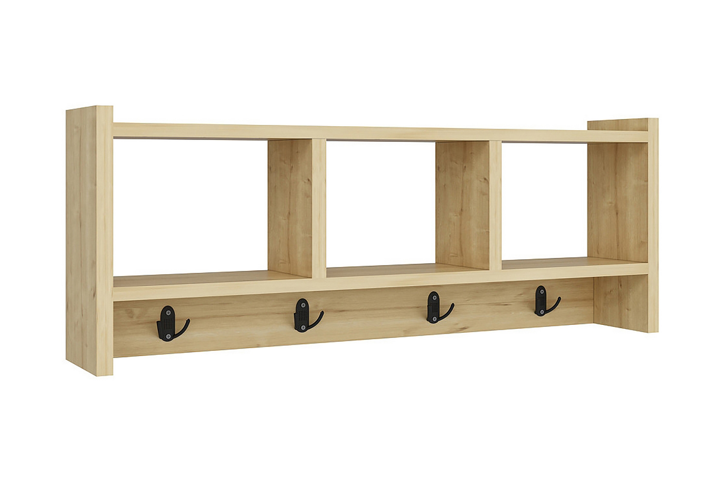 hatthylla neubach 76x22 cm 2 hyllor - blå