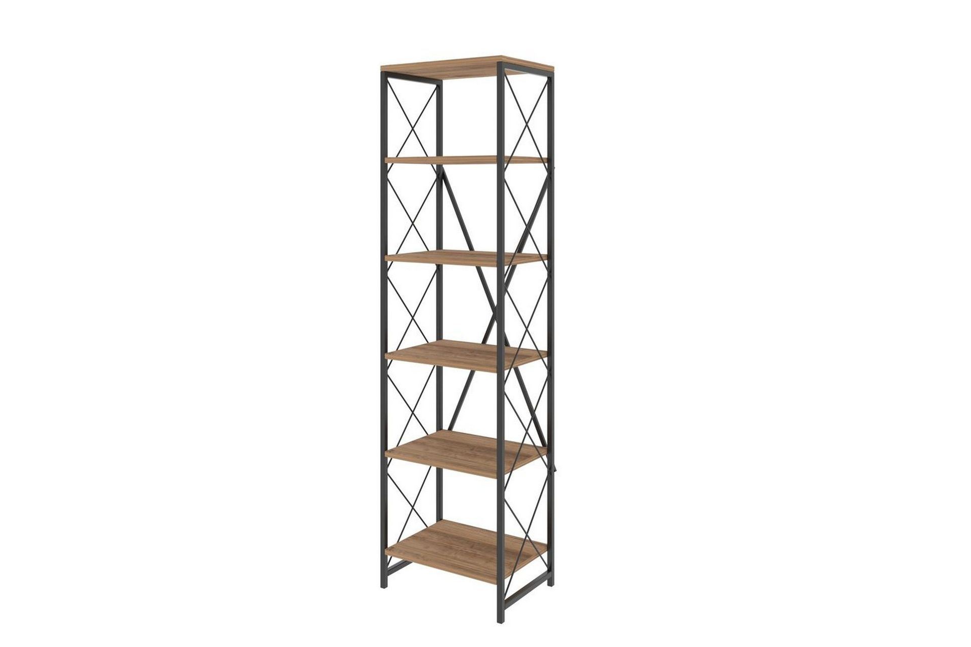 Hyllor Bokhylla Suadiye Atlantic Pine / Svart Grey Colored Wood,Svart -