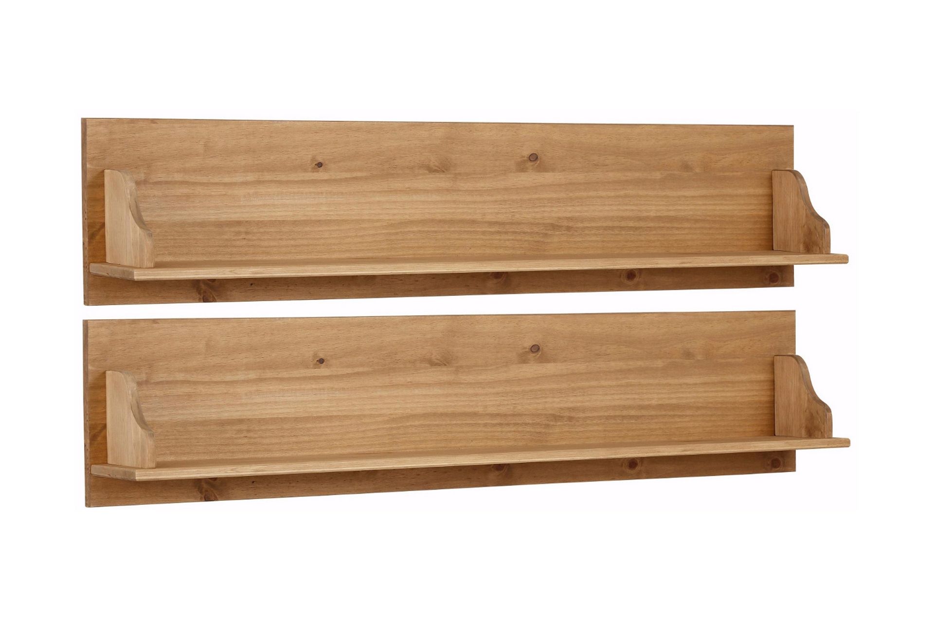 taisia vägghylla 120 cm 2-pack - brun