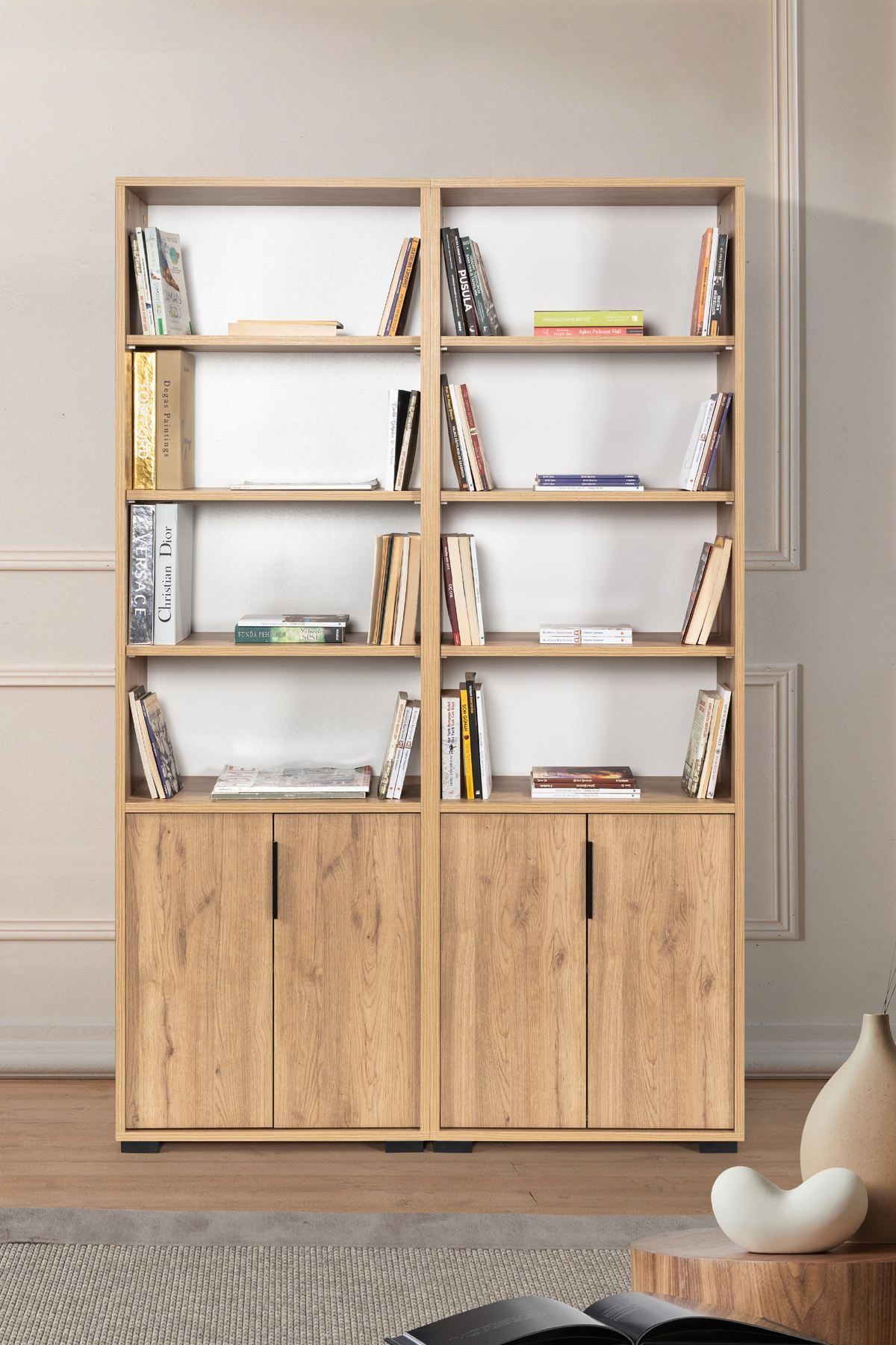 Pavio Bokhylla 120x187x30 cm - Sapphire Oak