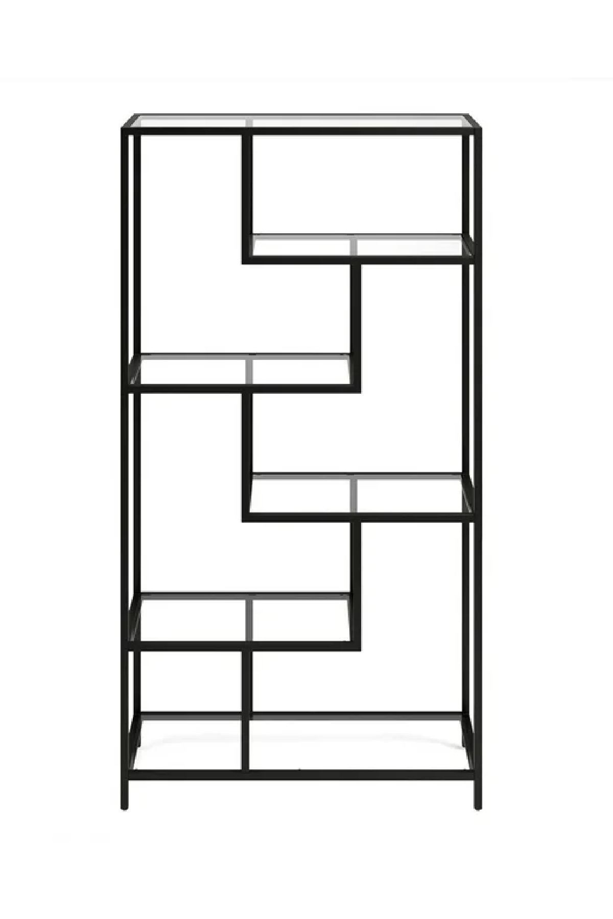 Sorena Bokhylla 90x172 cm - Svart och transparent
