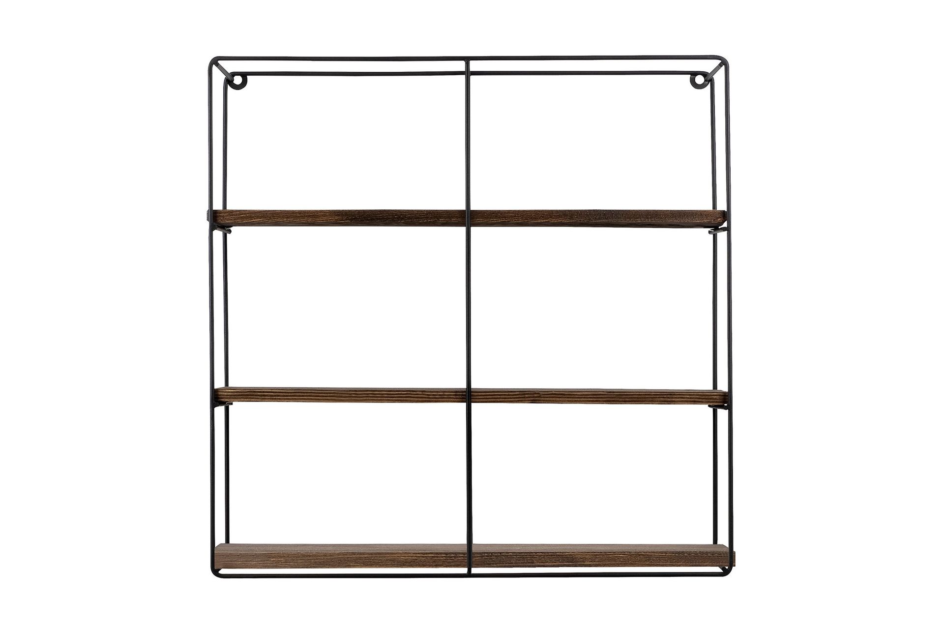 Apricus V&auml;gghylla 60x15 cm 3 Hyllor - Svart/M&ouml;rkbrun