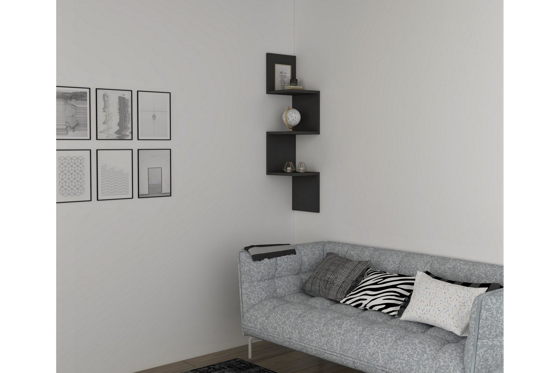 Baghana V&auml;gghylla 25x25 cm - Antracit