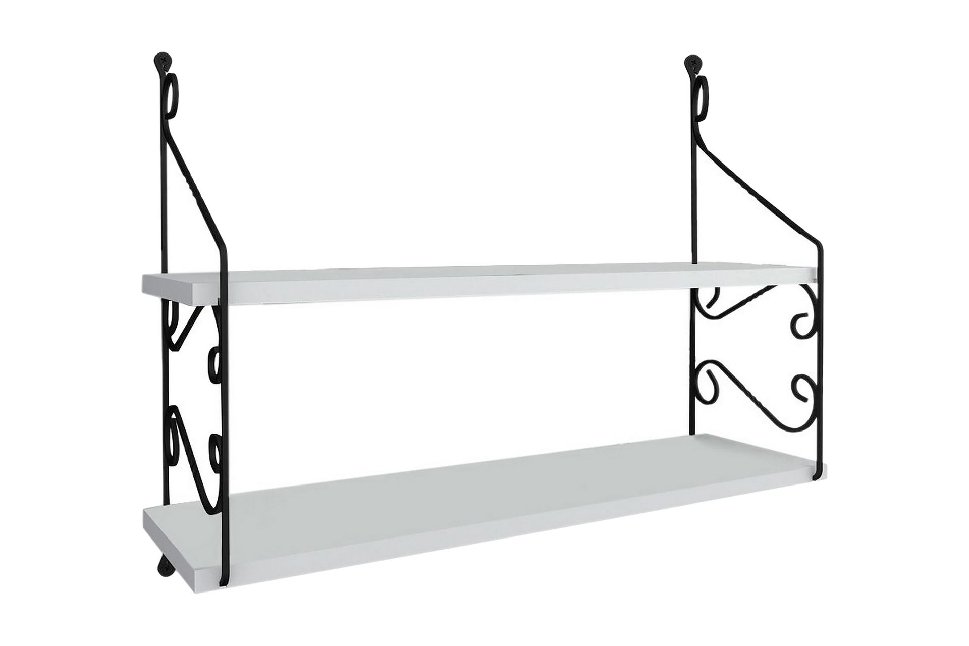 decormet vägghylla 2 hyllor - vit