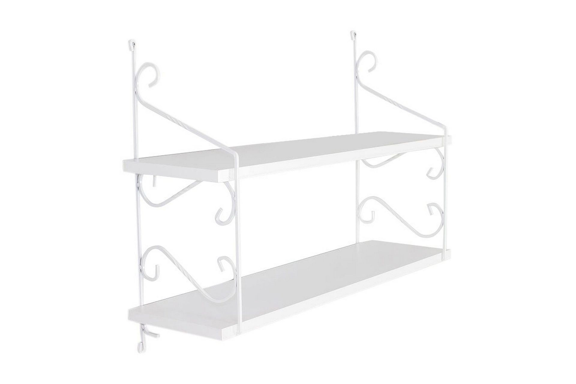 Decormet V&auml;gghylla 2 Hyllor - Vit/Gr&aring;