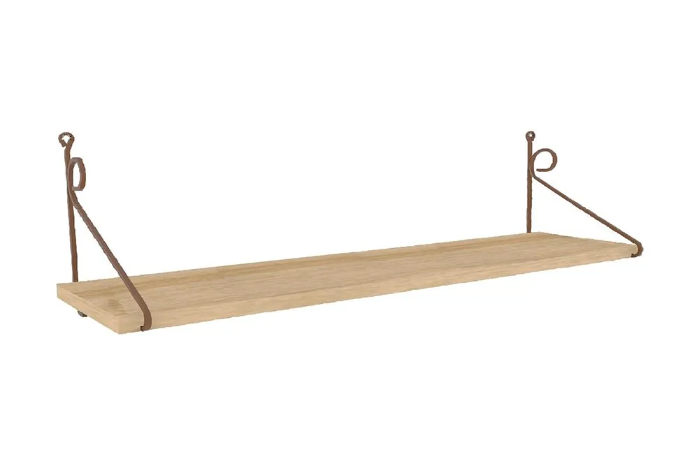 decormet vägghylla - ek/brun