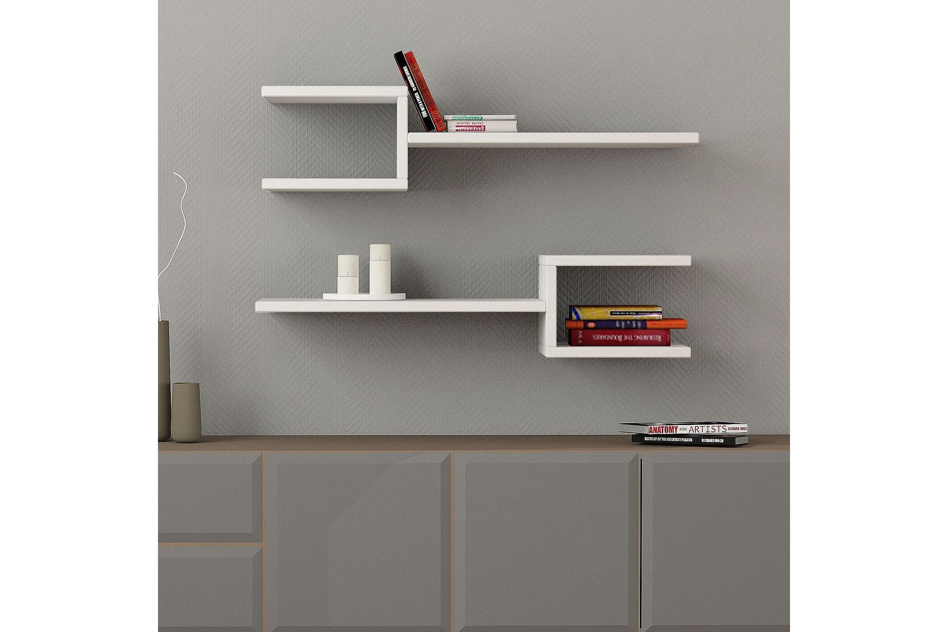 decorta vägghylla - vit