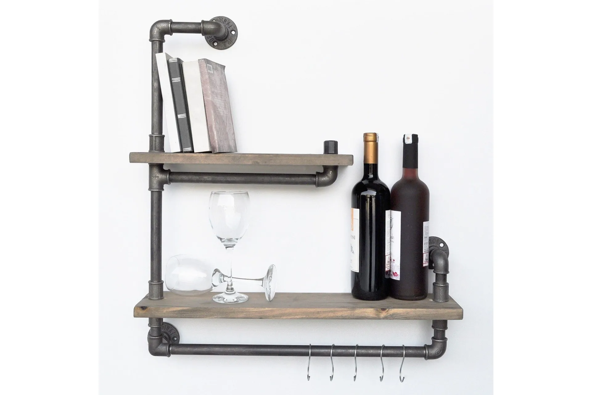 Evila V&auml;gghylla R&ouml;r/Tr&auml; - Svart/Tr&auml;