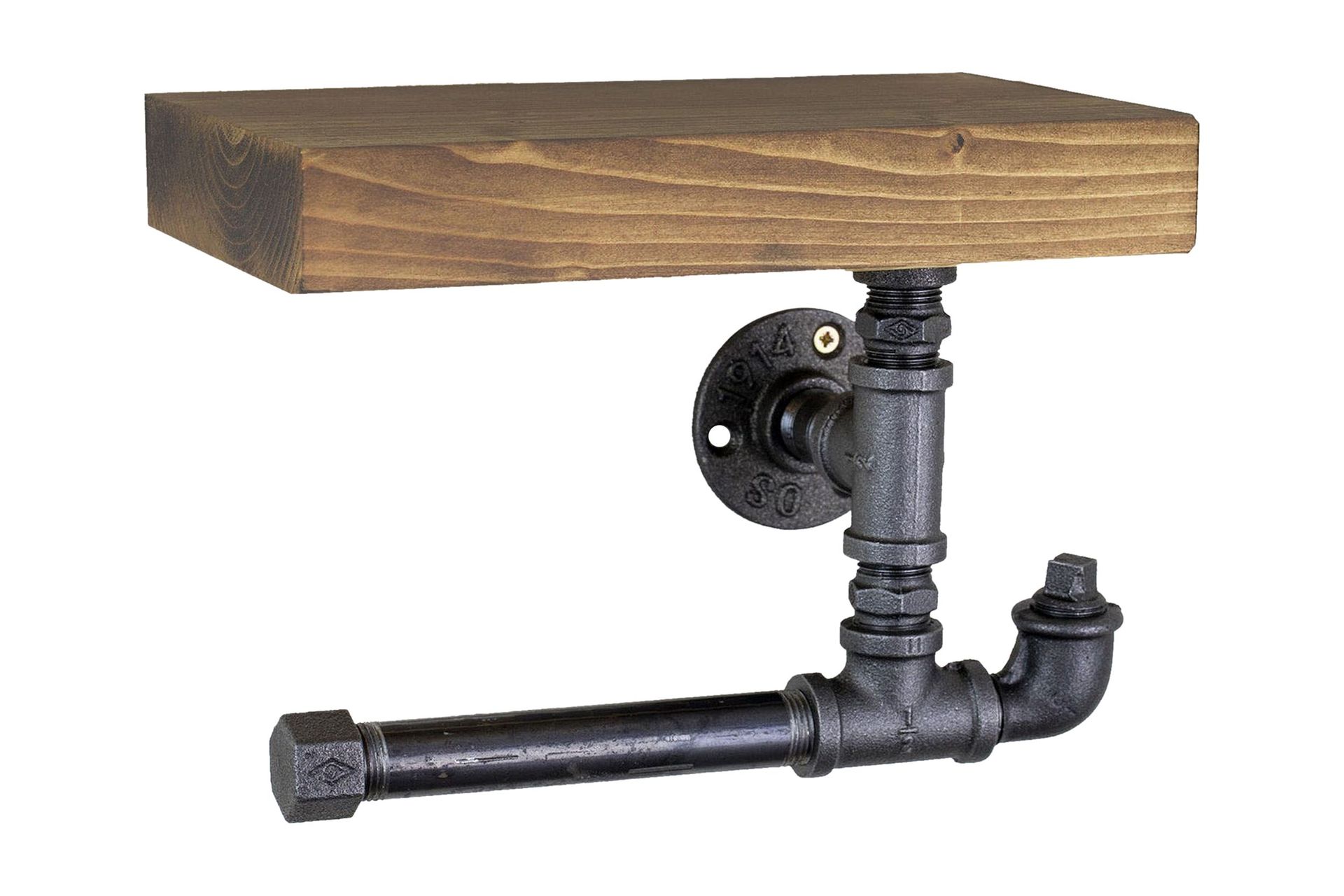 evila vägghylla - trä/svart