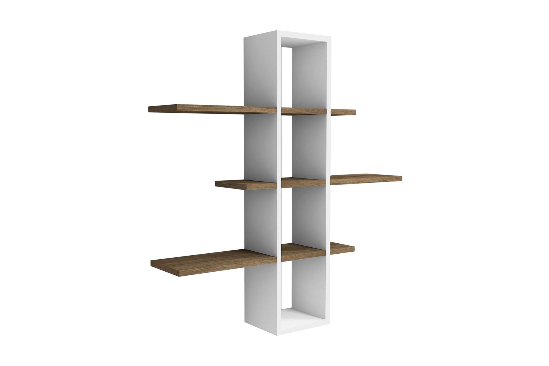 gersby vägghylla 101 cm - brun/vit