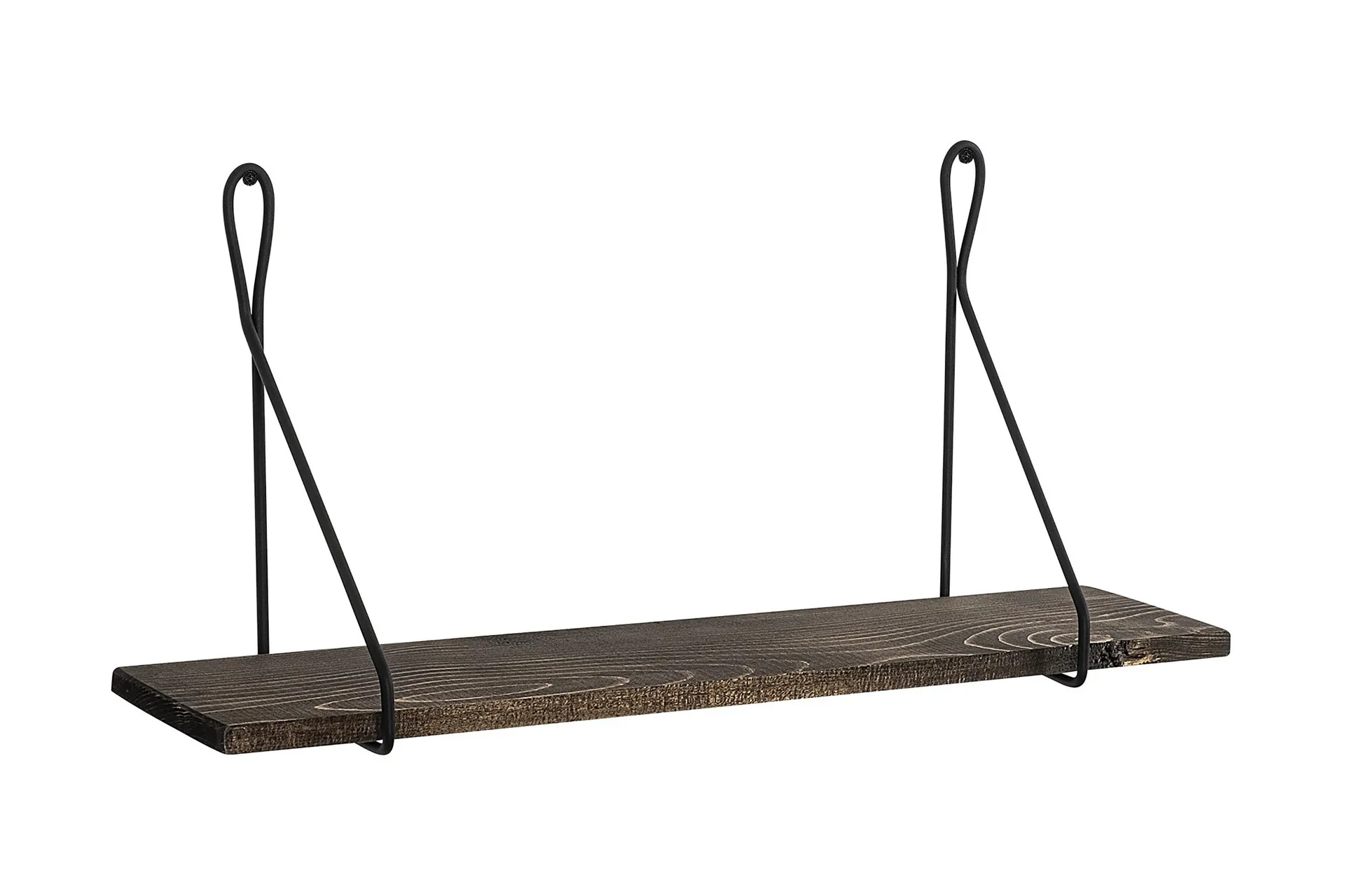 Gokse V&auml;gghylla 15x60 cm - Svart/Valn&ouml;t