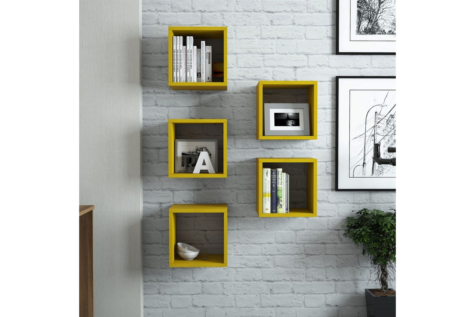 Hovdane V&auml;gghylla 30 cm - Gul