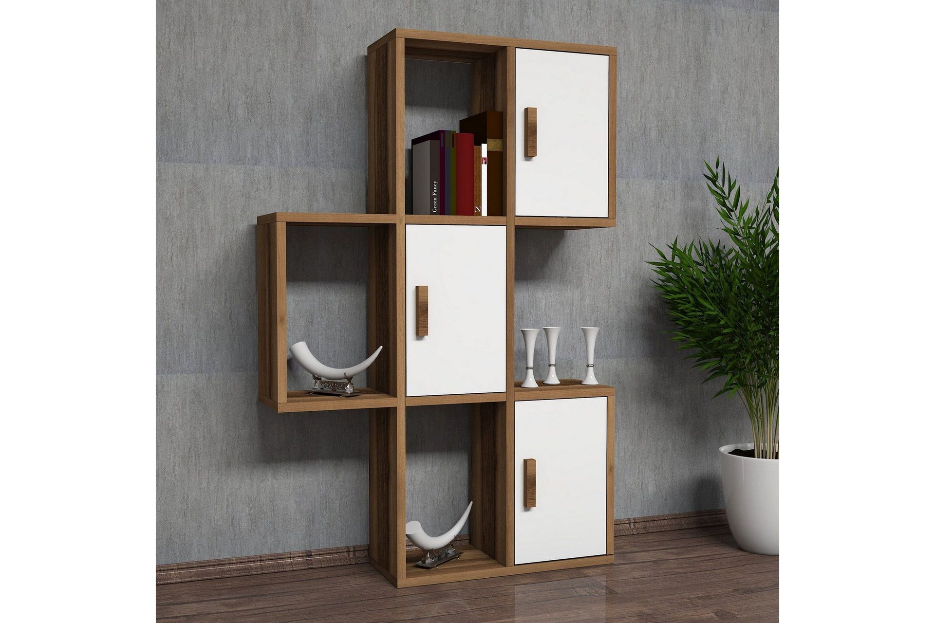 Hovdane V&auml;gghylla 75 cm - Brun/Vit