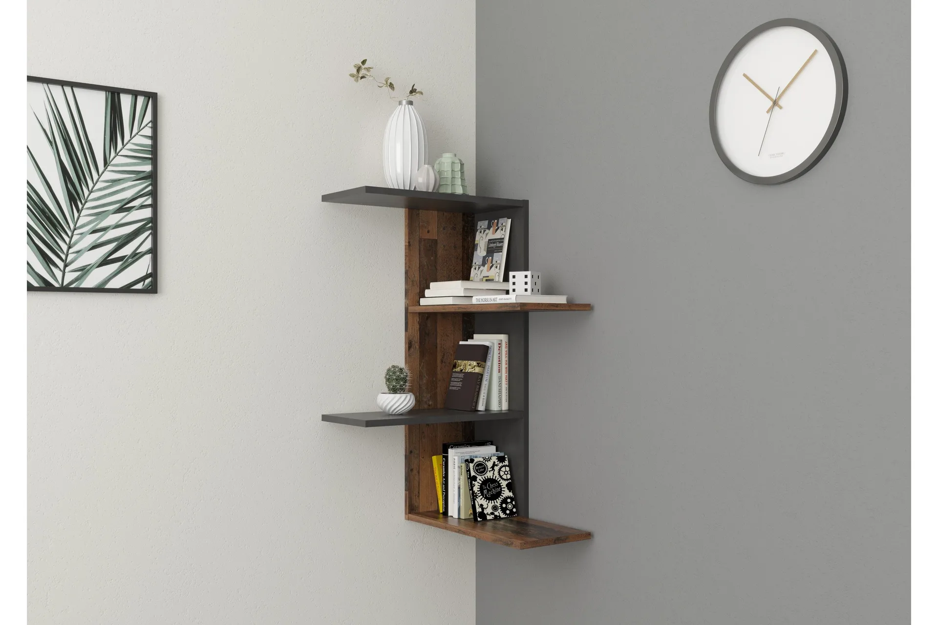 kailyne vägghylla 44 cm - brun