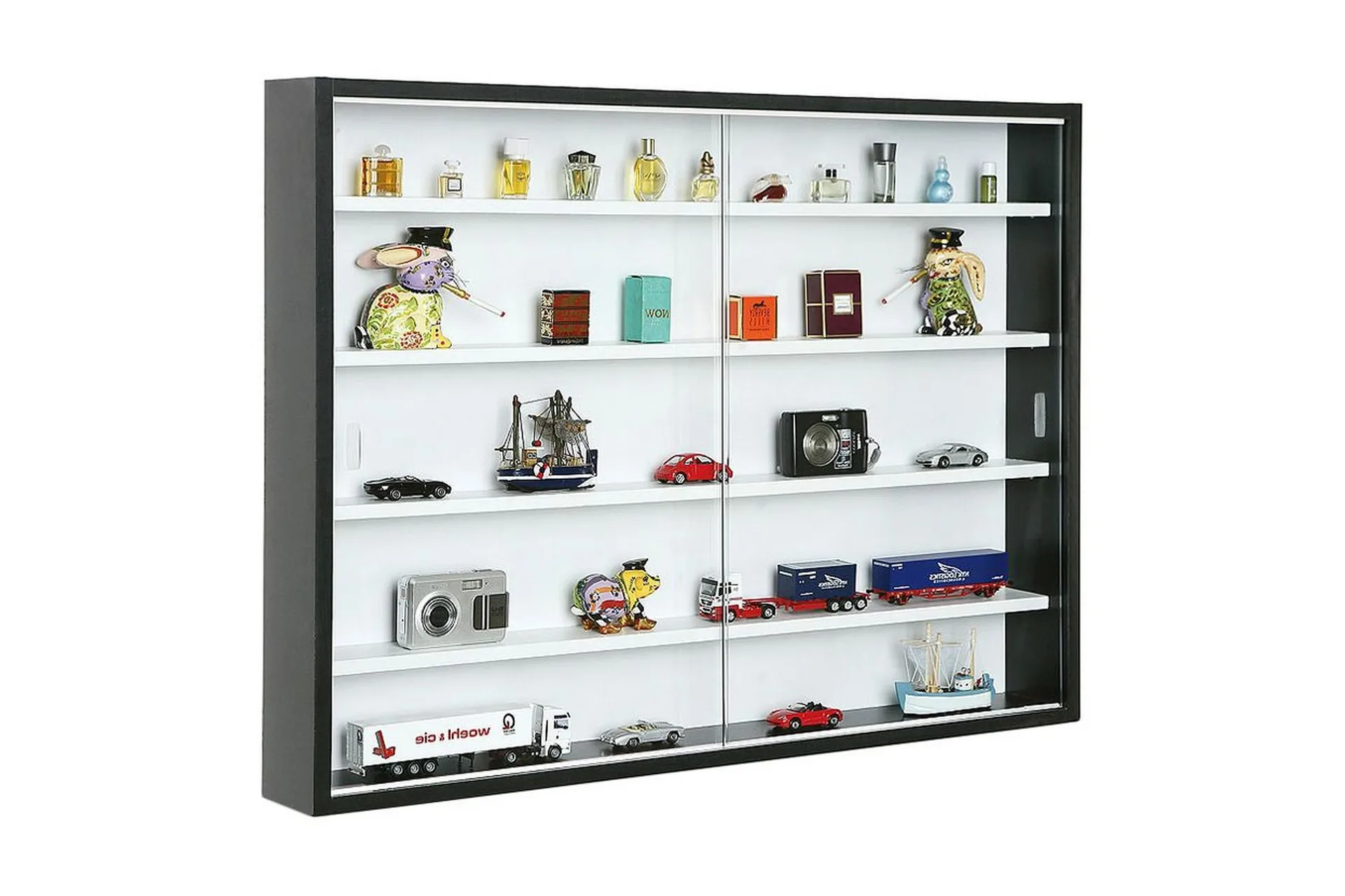 Komori V&auml;ggmonter 80 cm - Svart/Vit