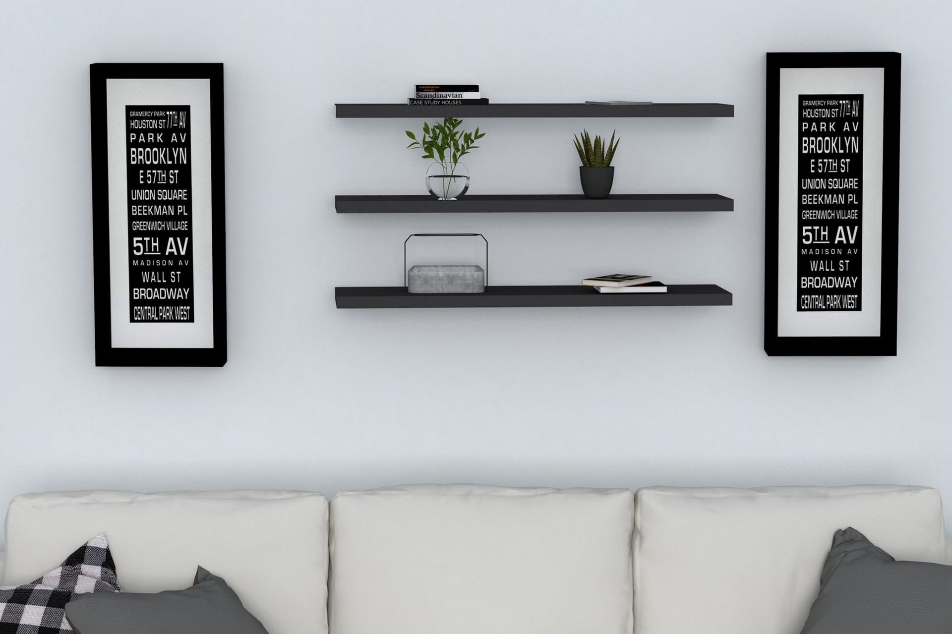 Lakasha V&auml;gghylla 2 cm - Antracit