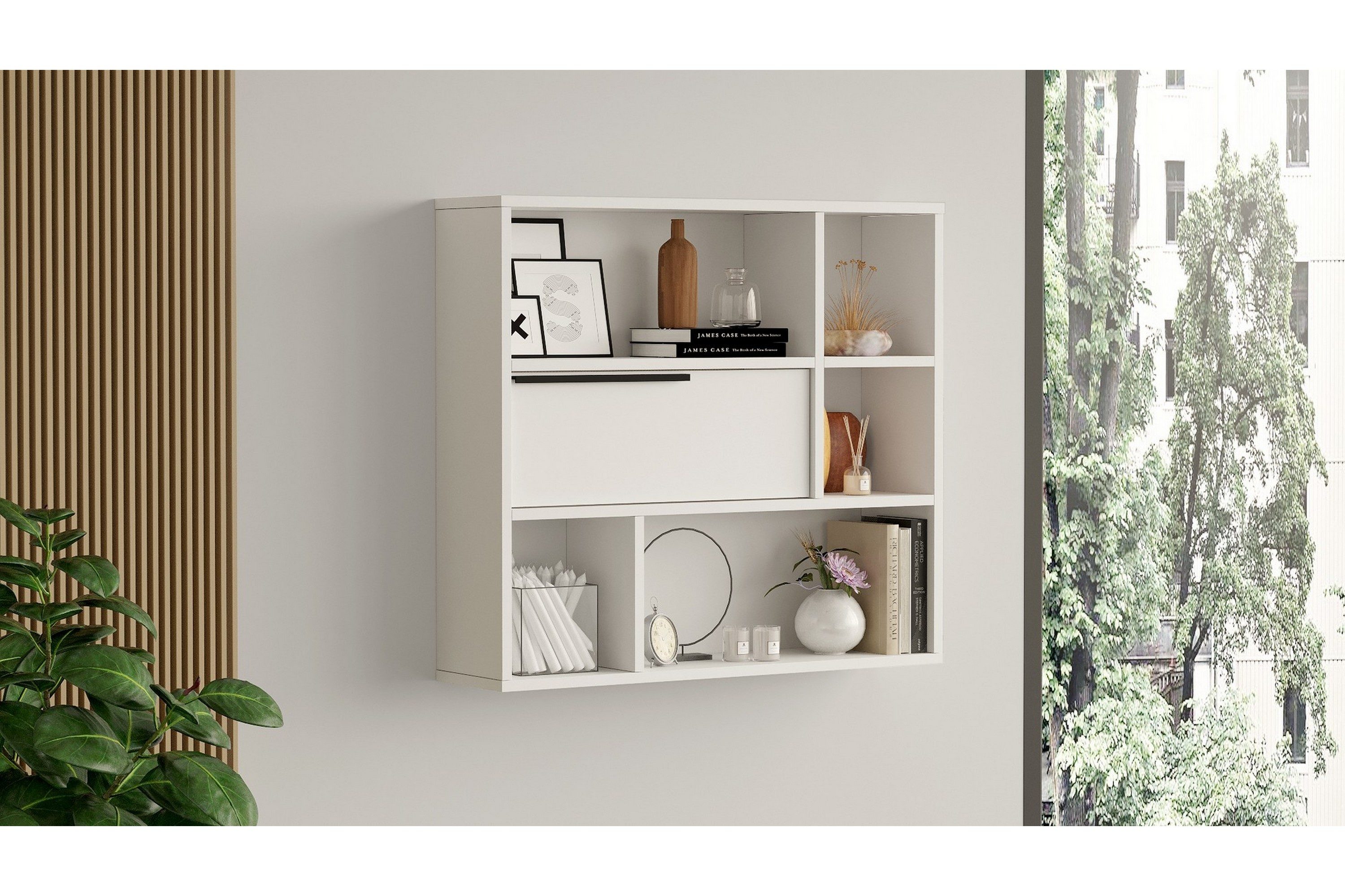 liyakat vägghylla 90,1 cm - vit