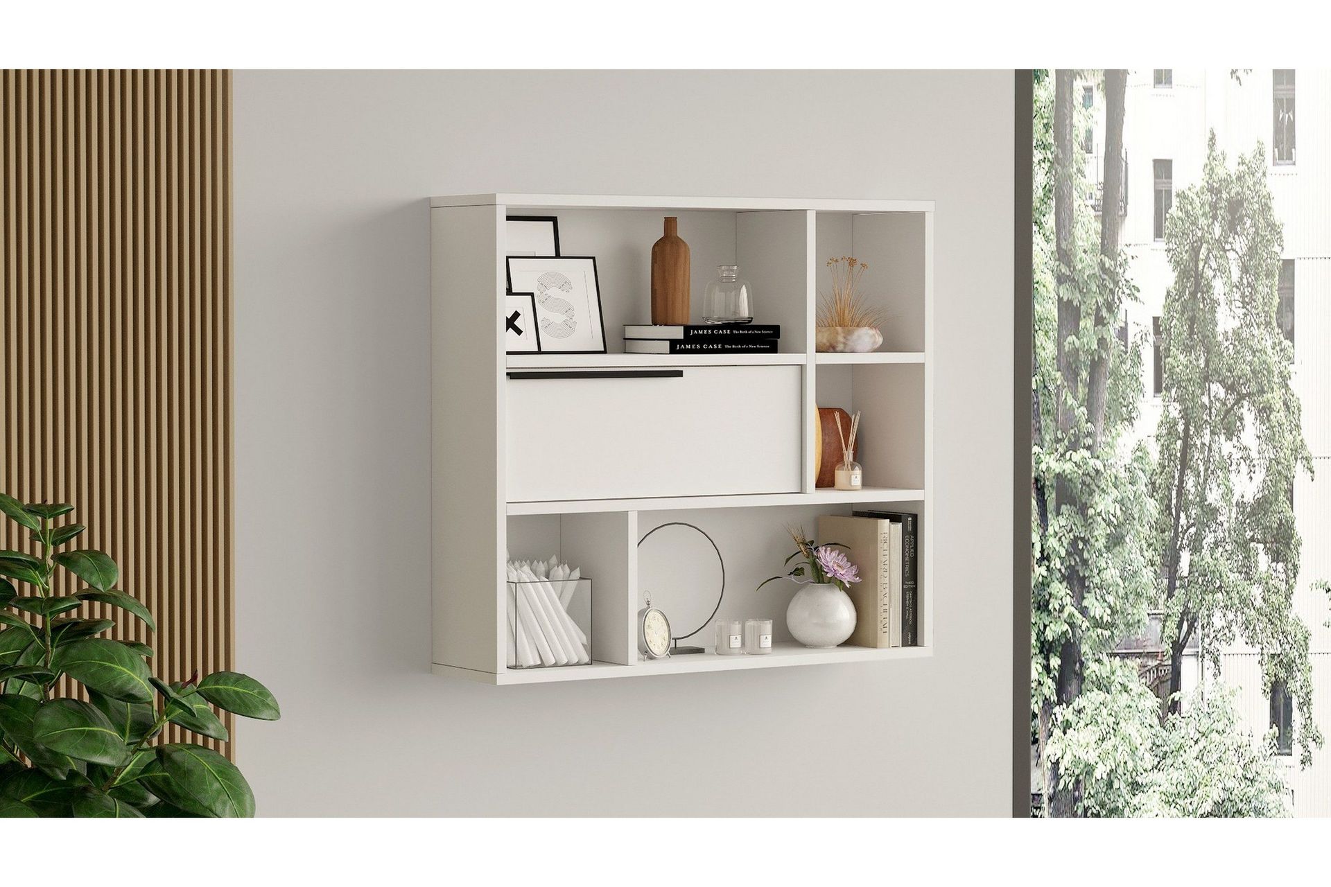 Liyakat V&auml;gghylla 90,1 cm - Vit