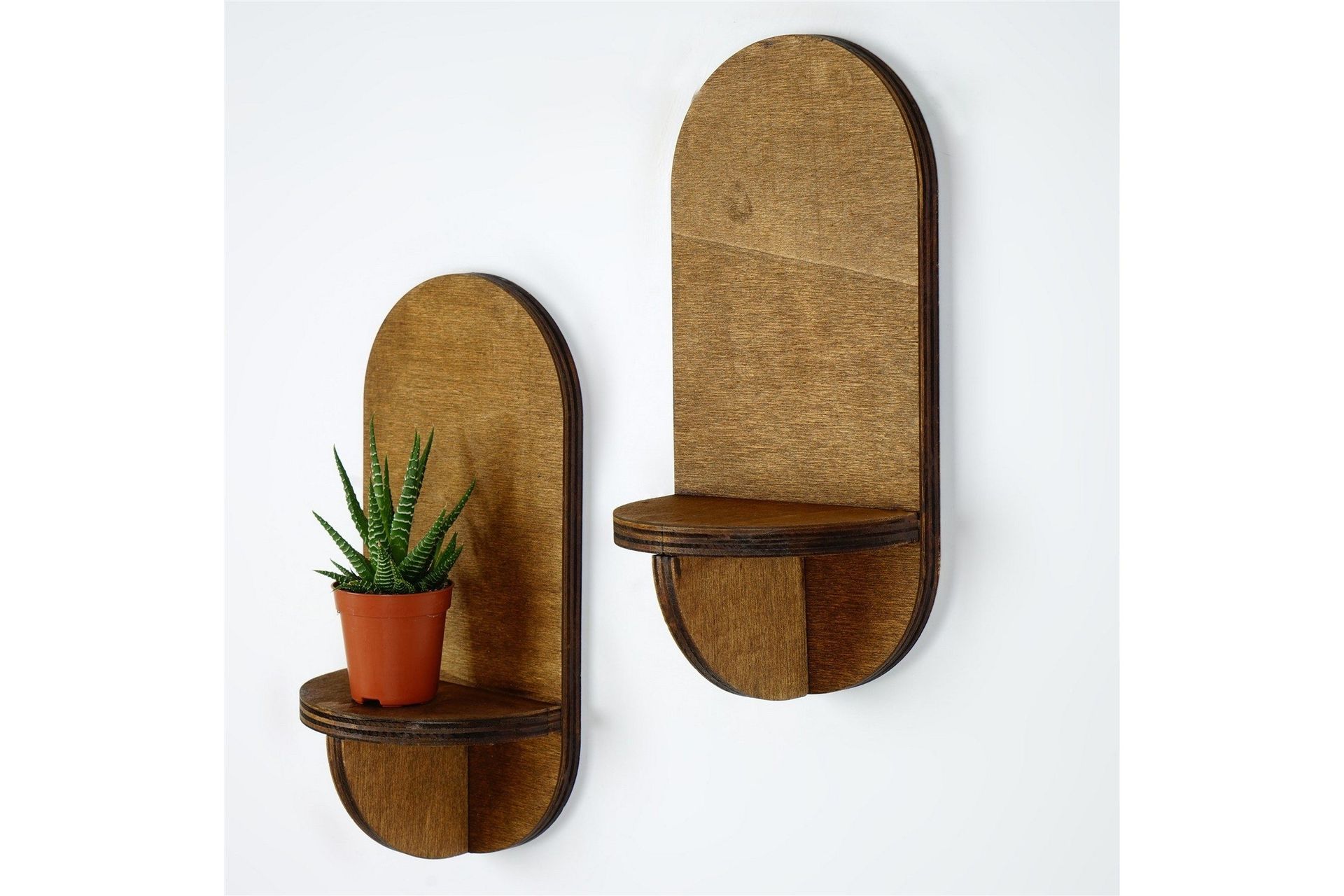 nagaji vägghylla 13 cm - valnöt