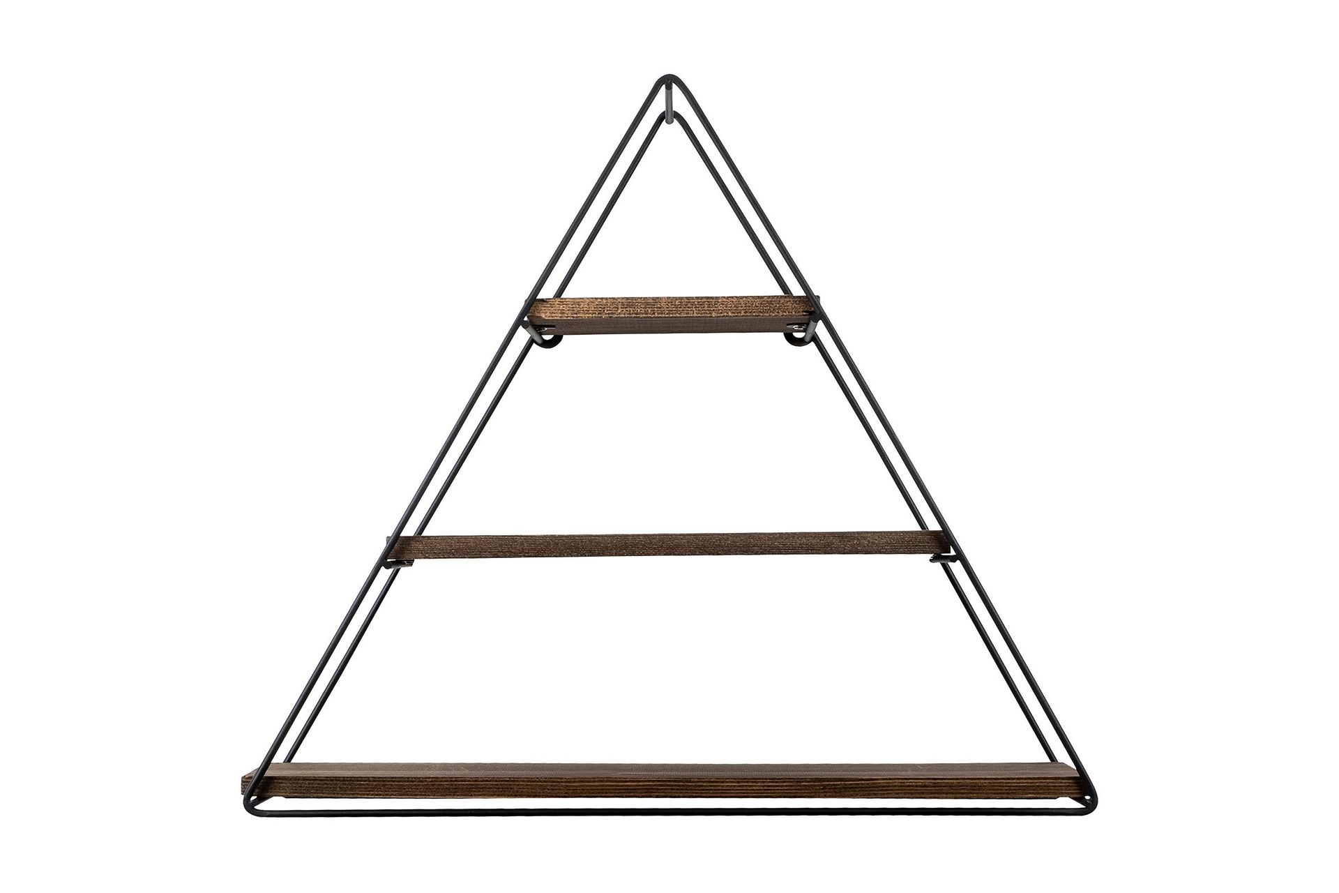 Raceme V&auml;gghylla 60x15 cm 3 Hyllor - Svart/M&ouml;rkbrun